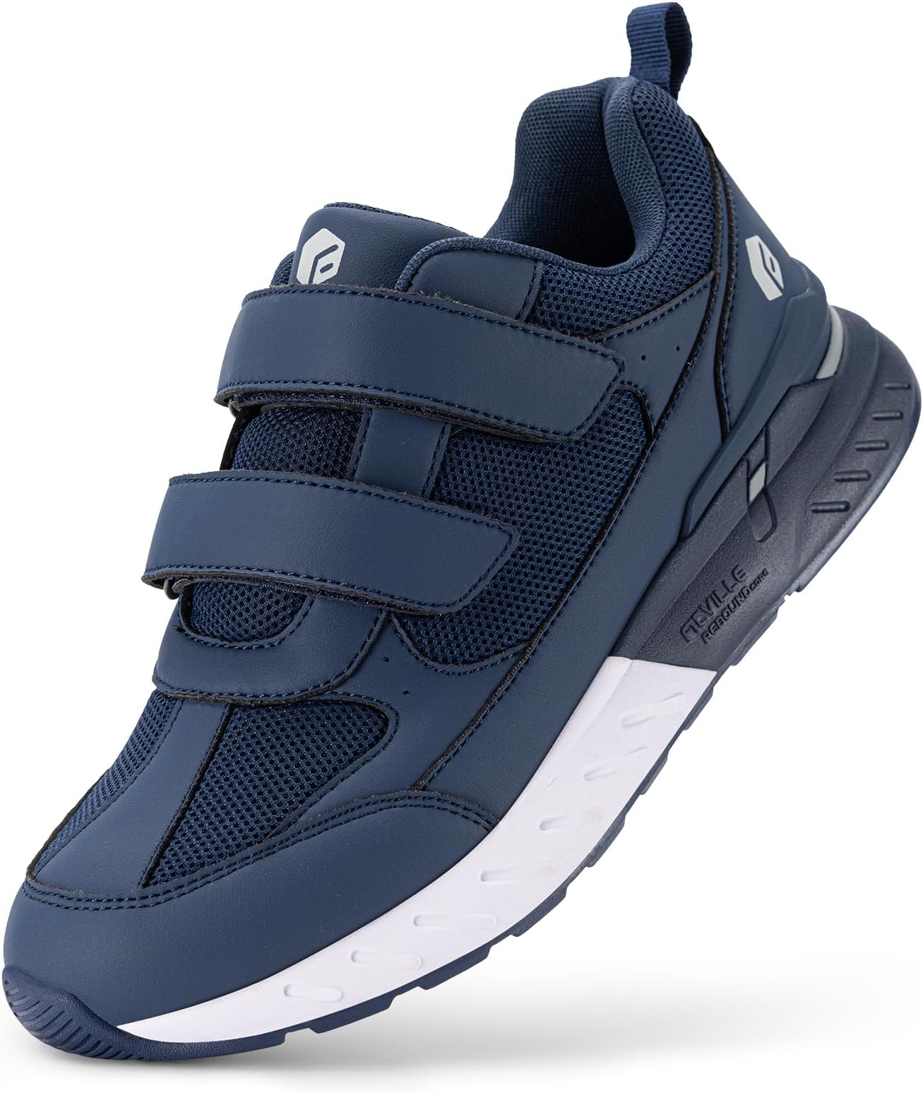 FitVilleShoes Men's Extra Wide Diabetic Trainers with Velcro Fastening, Comfortable Walking Shoes for Wide Flat Feet