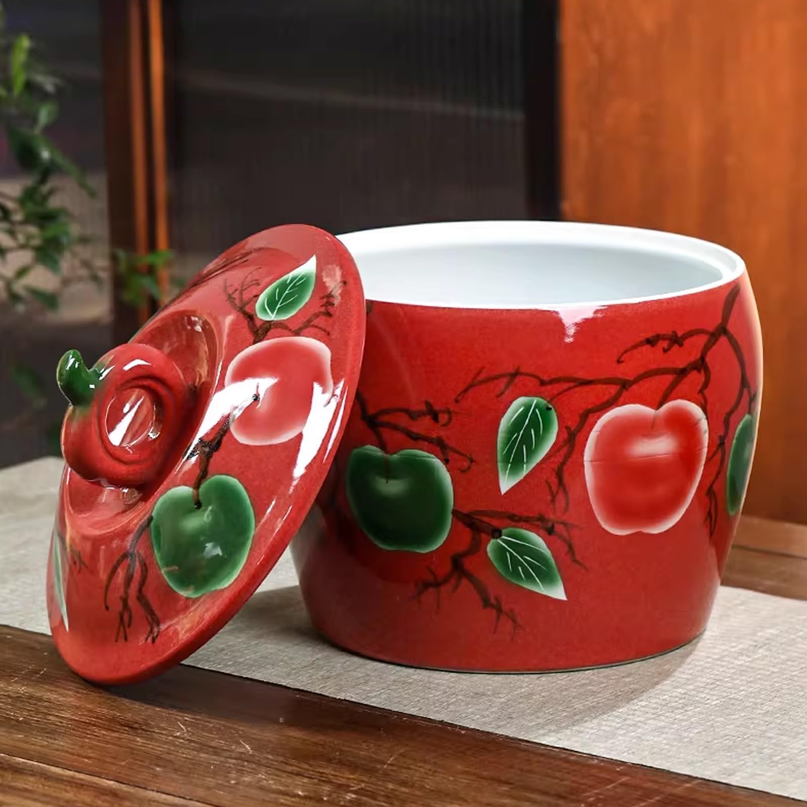 Ceramiczny hermetyczny słoik do przechowywania z pokrywką, kuchenny pojemnik na żywność o dużej pojemności na płatki śniadaniowe, mąkę, cukier i kawę