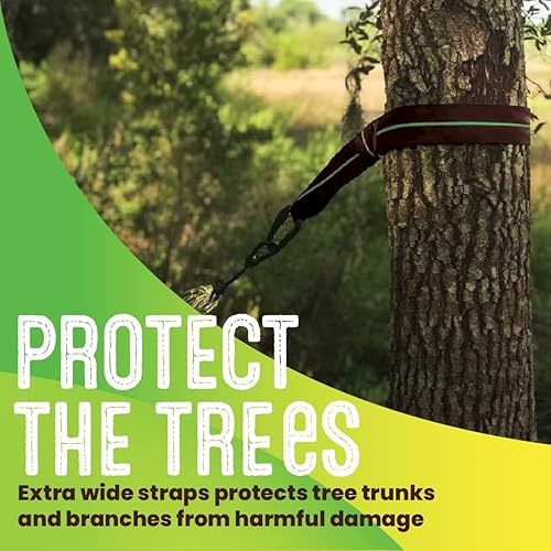 Miniatura 4 de Swurfer Correas para hamaca de árbol  Kit de colgar para hamaca, columpios de árbol, duradero, resistente a la intemperie, libre de óxido,