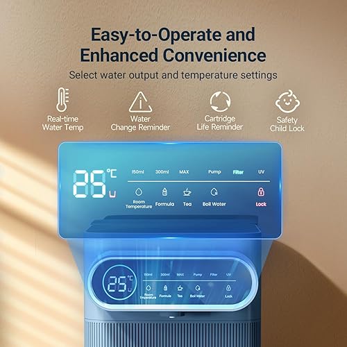 Miniatura 5 de PUREPLUS Sistema de filtración de agua de ósmosis inversa de 5 etapas, no requiere instalación, dispensador instantáneo de agua caliente - 4