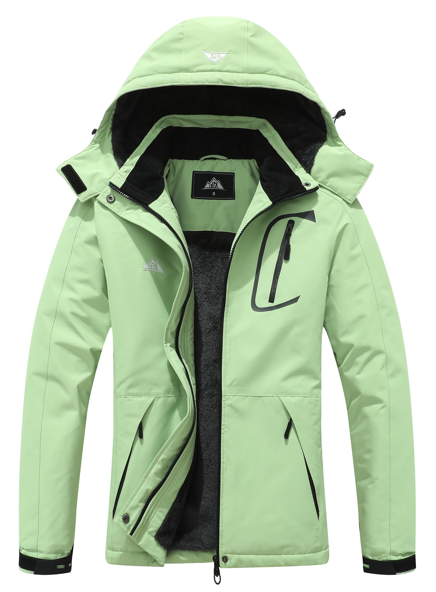 MOERDENG Women's Waterproof Warm Ski Coat Windproof Outdoor Winter Jacket