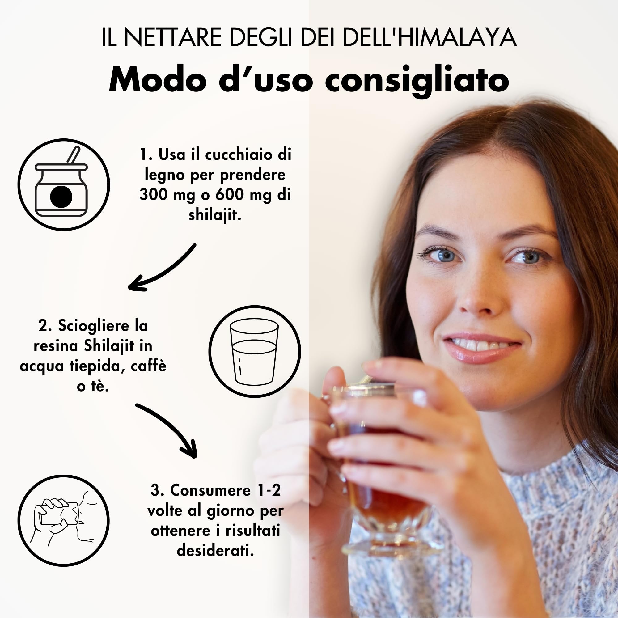 Resina Shilajit originale - Mumijo Shilajit dell'Himalaya puro al 100% (ad alto dosaggio), 600 mg per dose giornaliera, ricco di acido fulvico e umico, oltre 85 minerali - 90 g