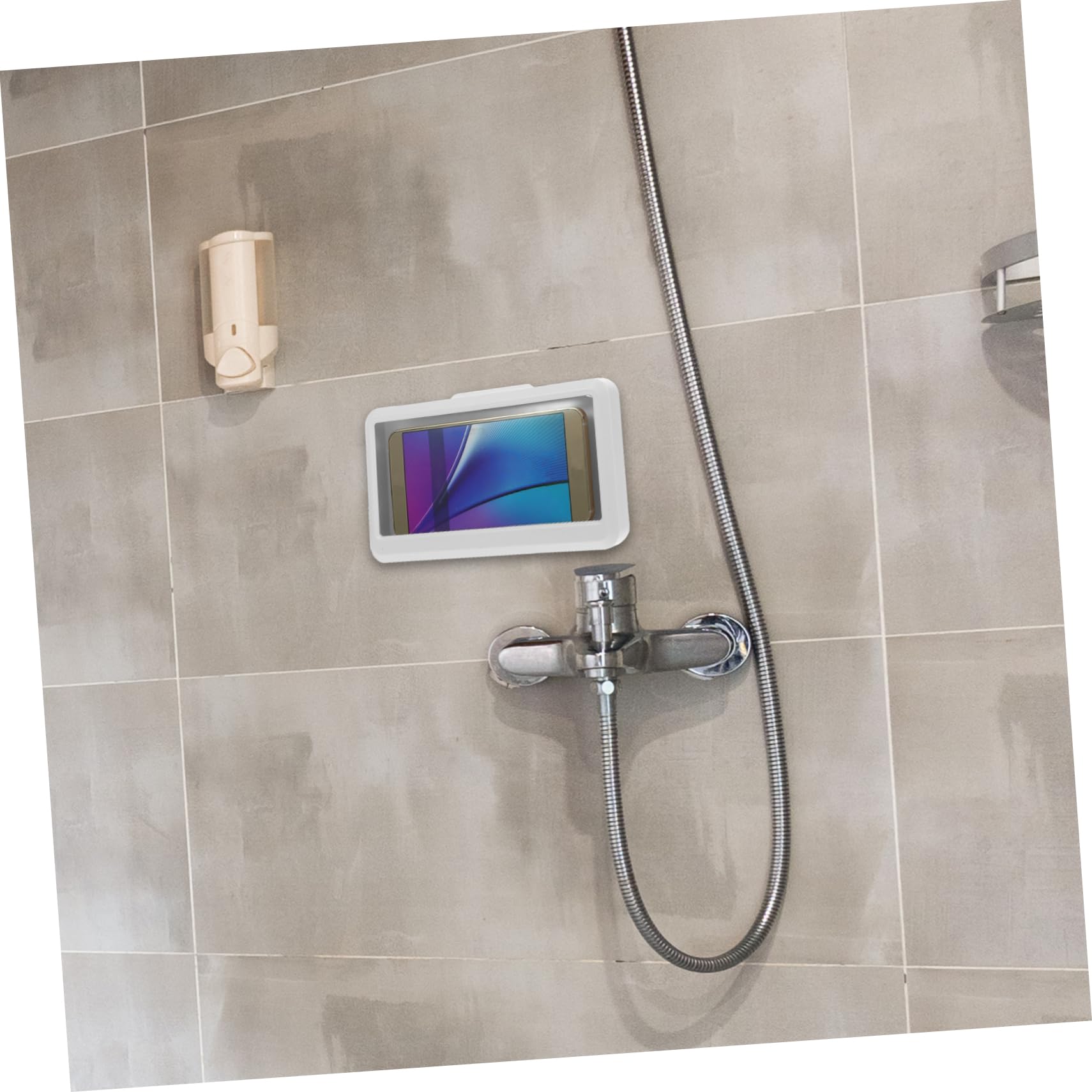 jojofuny 4stücke wasserdichte Handyhalterung Für Dusche Höhenverstellbar Wandmontiert Touchscreen-fähig Für Bad Und Toilette Geeignet Für Smartphones Praktischer Video Und Anrufhalter