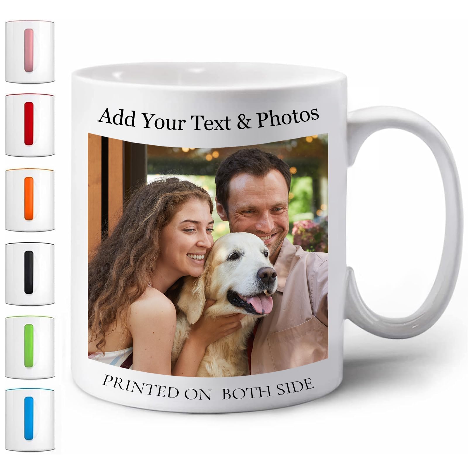 Sponsored Ad - Personalized Coffee Mug - Custom Coffee Mug with Photo Text and Logo, Personalized Gifts for Men and Women, Birthday, Christmas or Any Gifts, Party Cups 11oz Multiple Colors Wholesale (White)