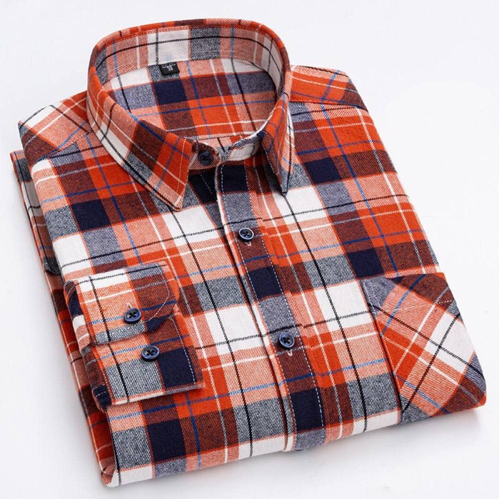 Camicia In Cotone A Maniche Lunghe Da Uomo,Camicia Casual Da Uomo A Maniche Lunghe, Camicia Regular Fit In Flanella Da Uomo Camicia A Maniche Lunghe In Cotone Spazzolato Camicia Casual Da Uomo Camic
