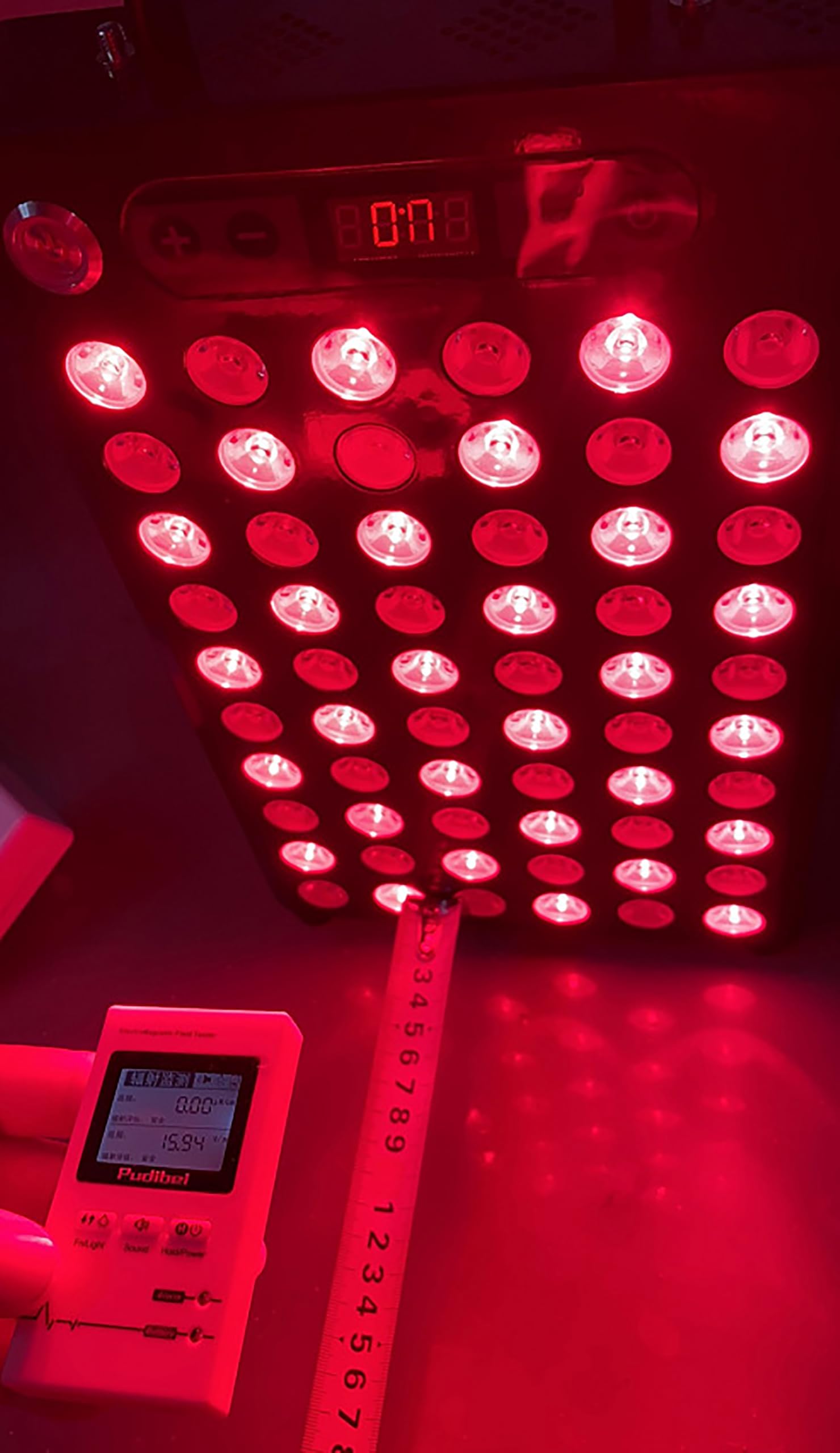 Panele do terapii światłem czerwonym, biurko 660 nm 850 nm urządzenie do terapii światłem czerwonym w bliskiej podczerwieni, obrót o 360 stopni, 60 diod LED, 100 W, do twarzy i ciała