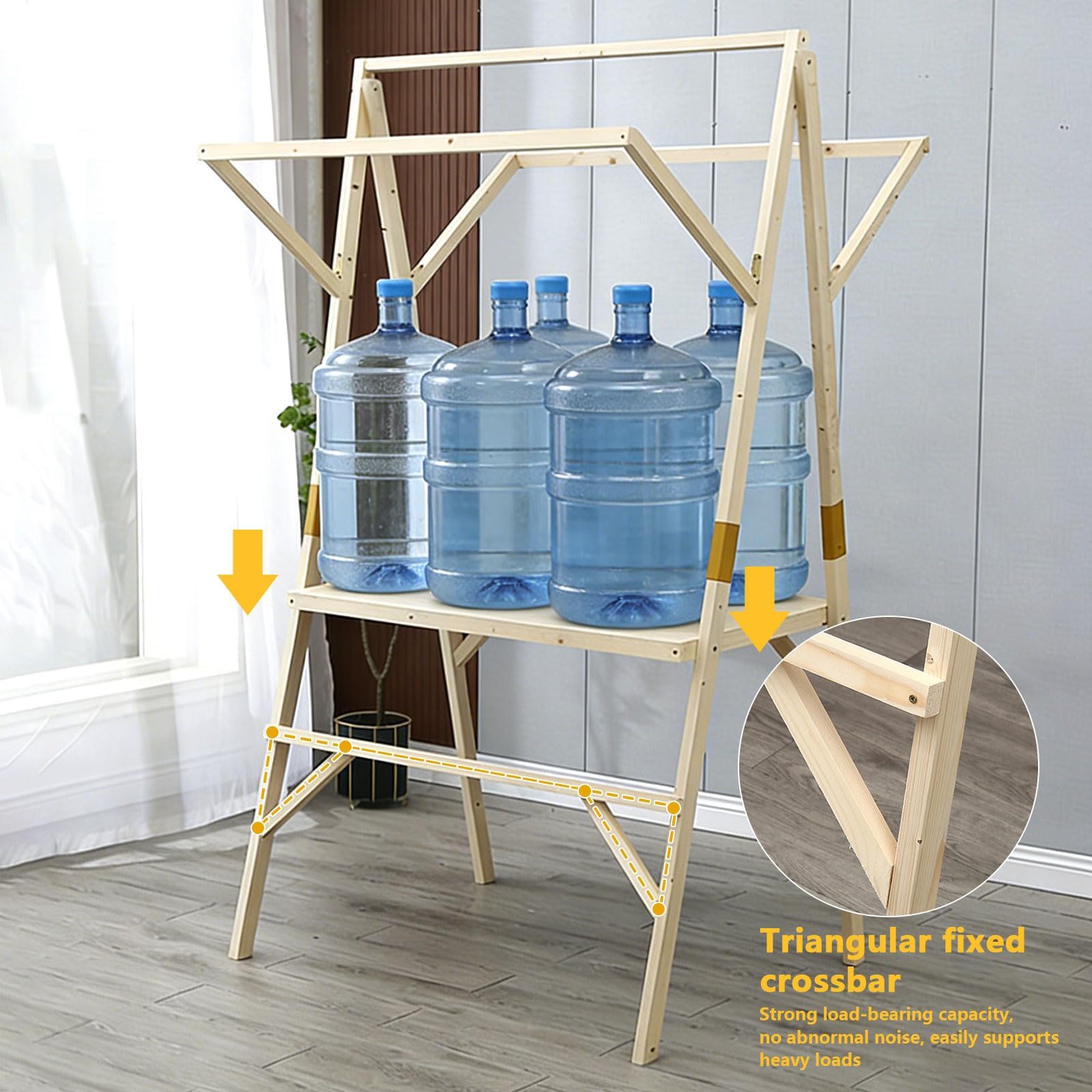 Puesto de Venta Ambulante Plegable con Estructura de Madera Maciza, Capacidad de Carga de 100 kg, toldo Impermeable, fácil Montaje y Carrito portátil para Venta en mercados agrícolas (Blanco