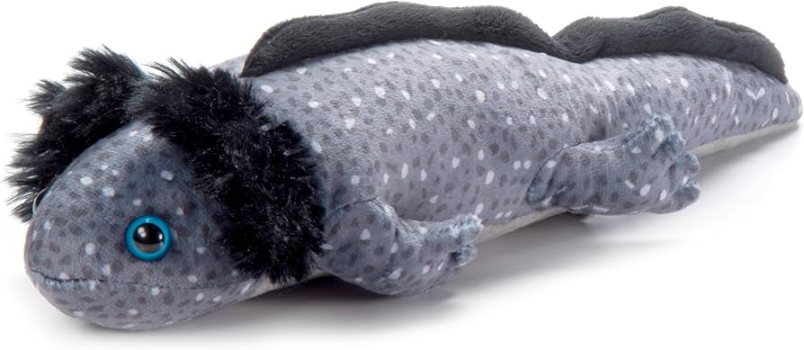 Amazon.com: The Petting Zoo Black Axolotl Stuffed Animal Plushie
