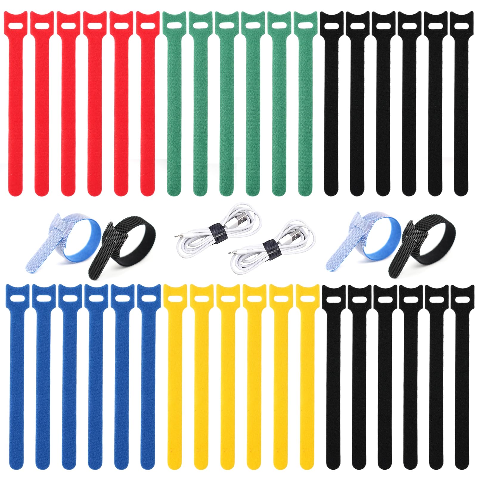 100 PCS Reusable Fastening Cable Ties