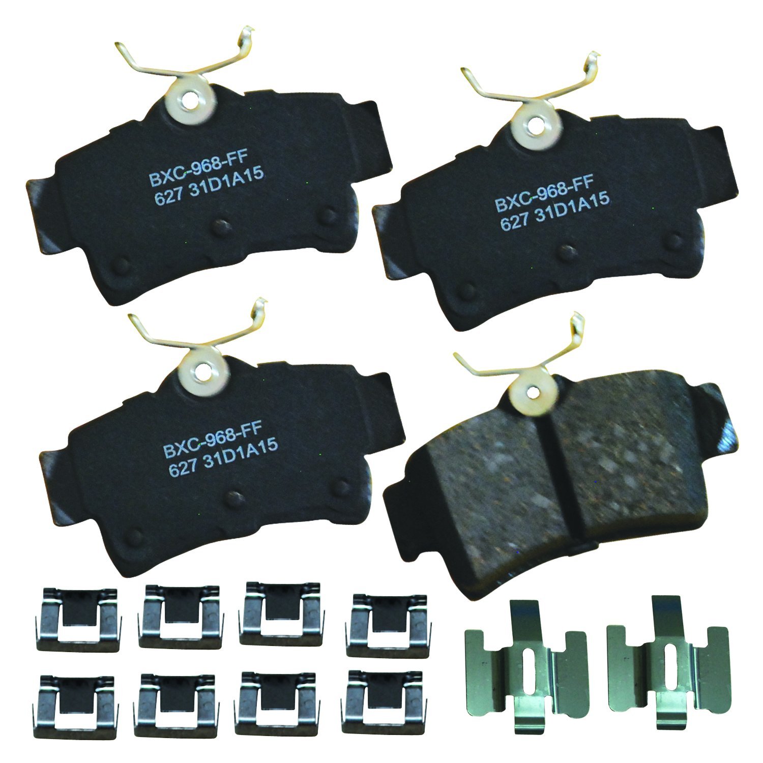 Bendix Premium SBC627 Ceramic Rear Brake Pads for Ford Mustang 2004-1994, Panoz AIV Roadster 2000-1999, Esperante 2007-2001