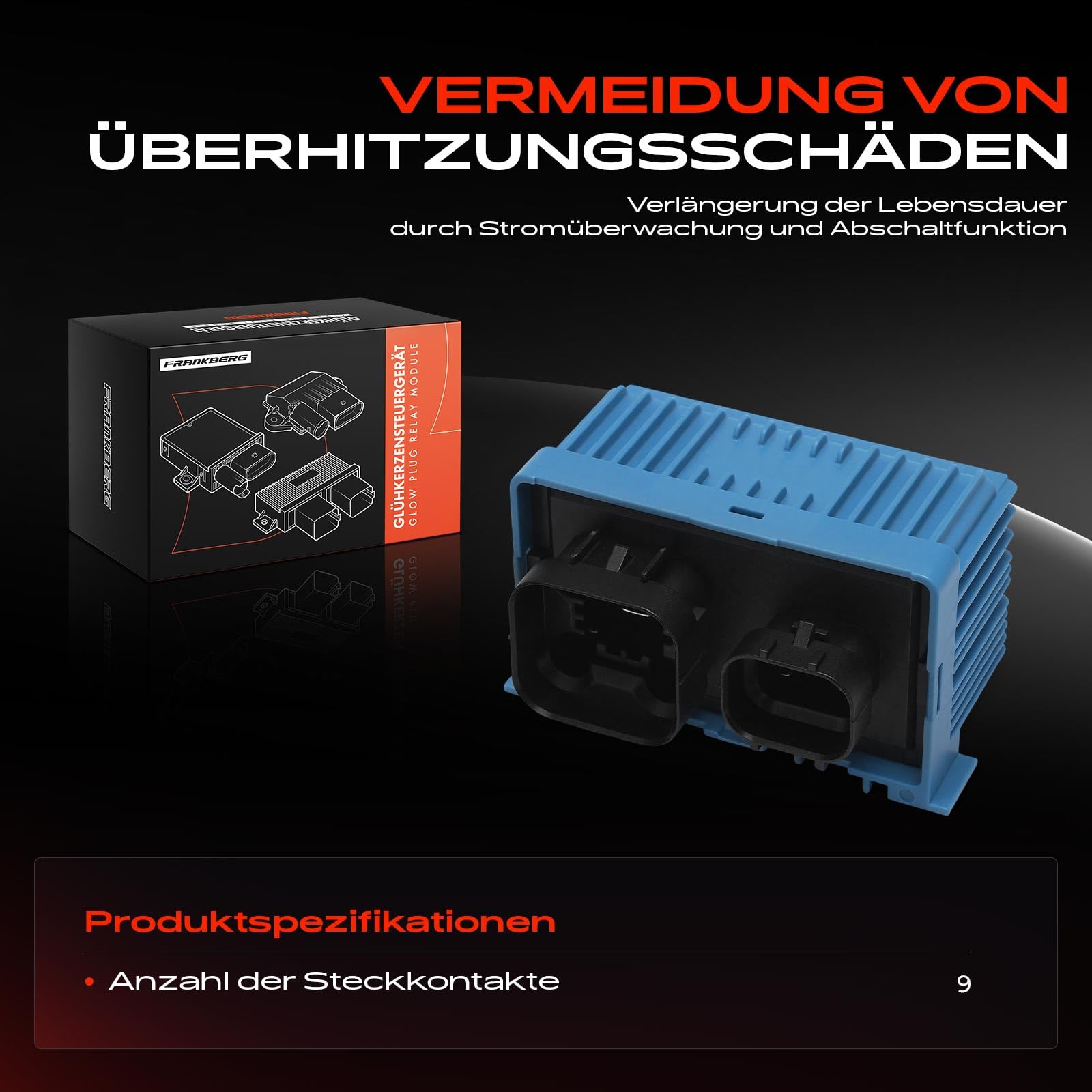 Frankberg Moduł przekaźnika świecy żarowej kompatybilny z Corsa 2006-2014 Glow Plug Relay Module Replace # 55557760