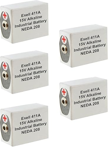 Batería alcalina Exell 411A de 15 V de 5 piezas que sustituye a NEDA 208, 10F20, BLR121