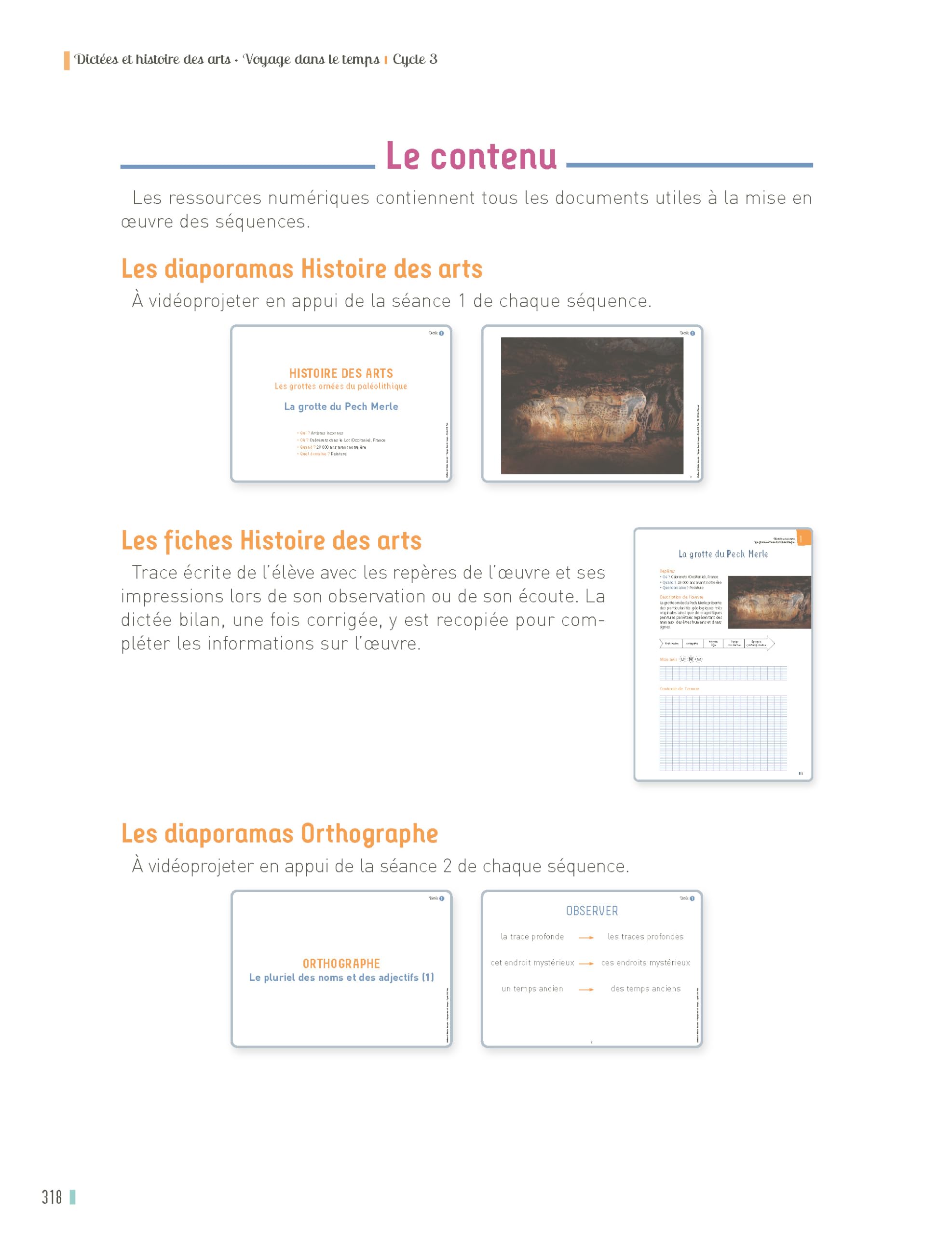 Dictées et Histoire des arts CM - Voyage dans le temps (+ ressources numériques)