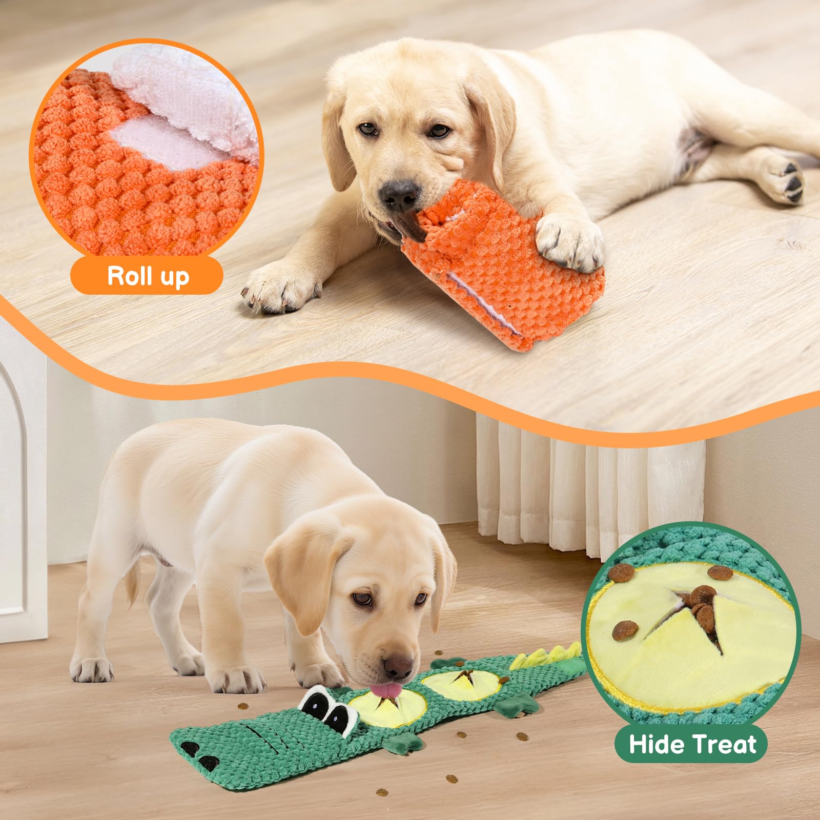 2 Pack Dog Toys for Aggressive Chewers - Interactive Dog Toys, Interactive Puppy Dog Chew Toys with Squeaker & No Stuffing Dog Puzzle Toy (Suitable for Small and Medium Dogs) - image 6