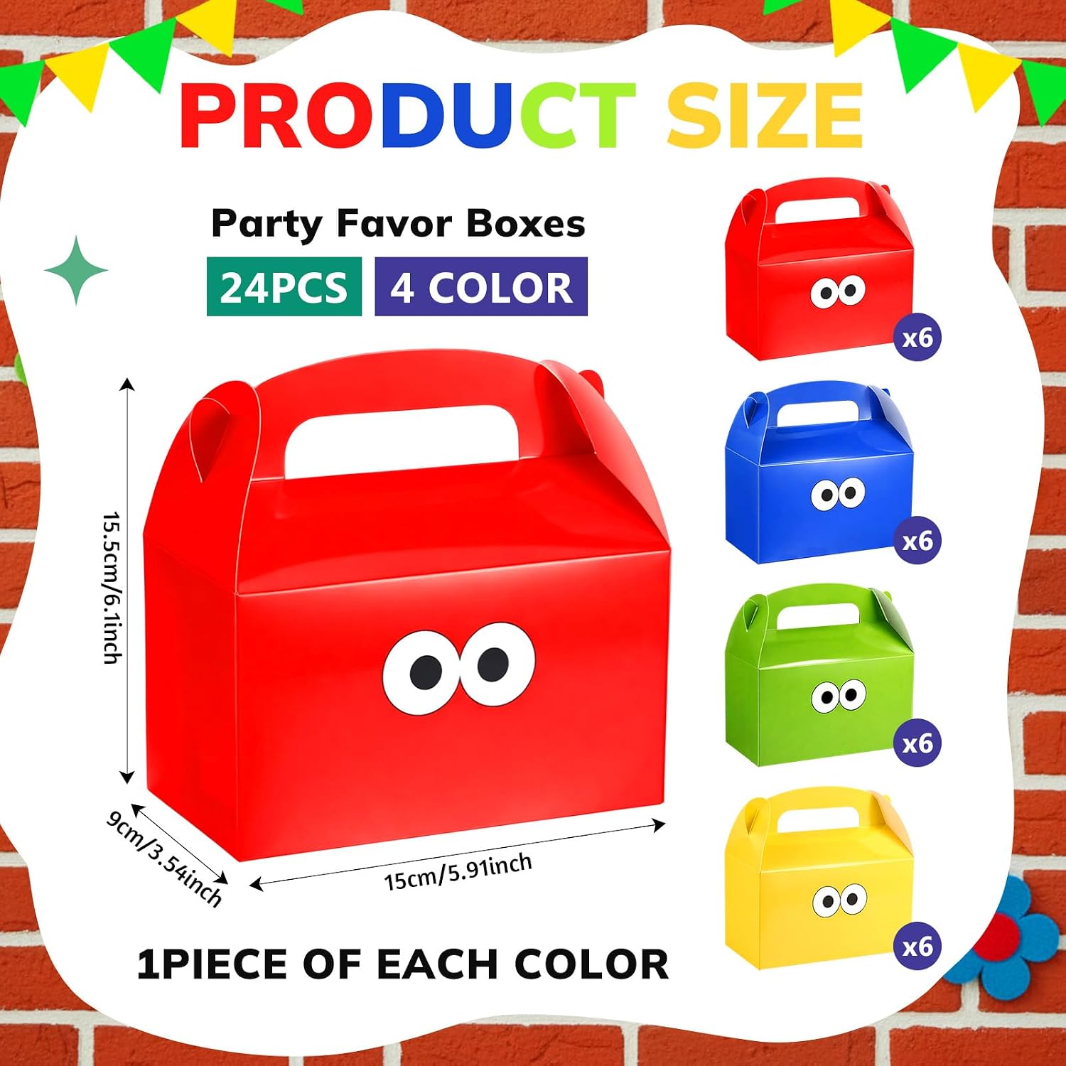 Marspark 24 Pack Anime Theme Cartoon Party Favor Box for Candy Treat Gift image 3