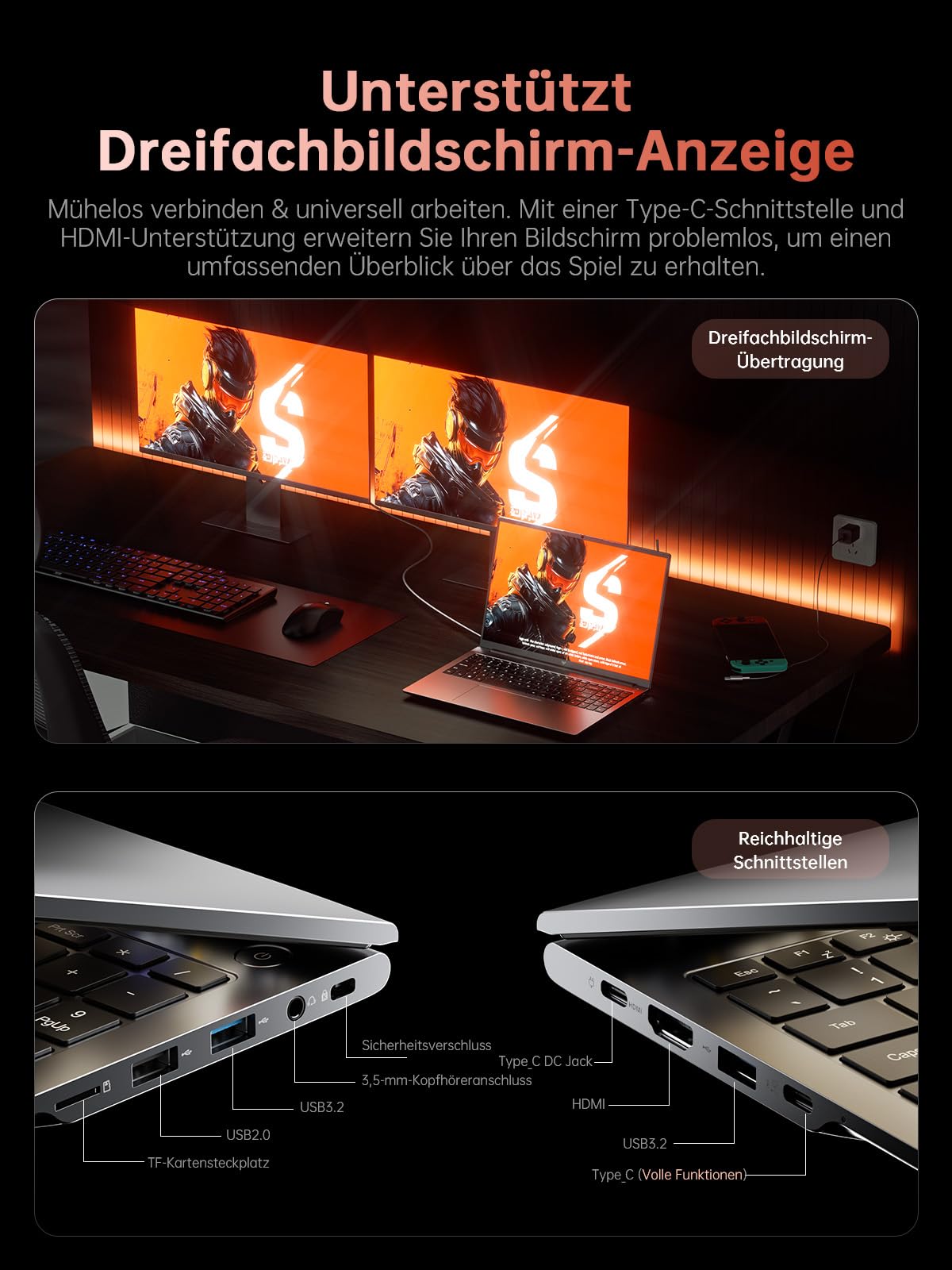 ACEMAGIC Laptop da gioco - Display FHD da 16 pollici con processore AMD Ryzen 7 H255 (meglio di I7-11800H) fino a 4,9 GHz, 16 GB di RAM DDR5 4800 MHz, SSD da 512 GB, laptop da gioco