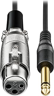 オーディオテクニカ XLR ケーブル マイクケーブル (XLRメス - φ6.3mmモノラル標準プラグ) 3.0m ダイナミックマイク ミキサー アンプ オーディオケーブル 【国内正規品】AT-MI09/3.0