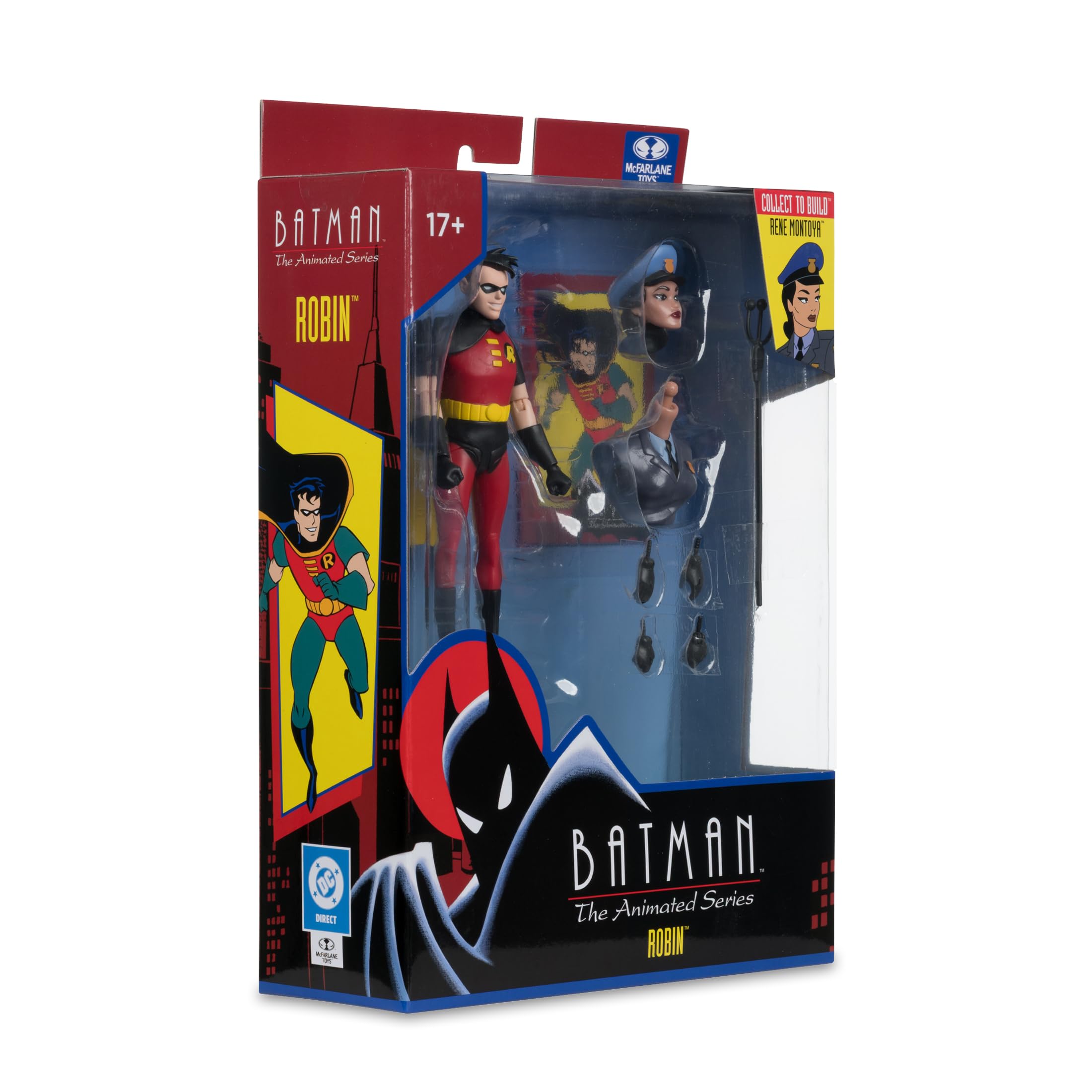 McFarlane DC Direct: Batman The Animated Series 15 cm figurka Build-A Wave 6 - Robin (czarno-czerwona)