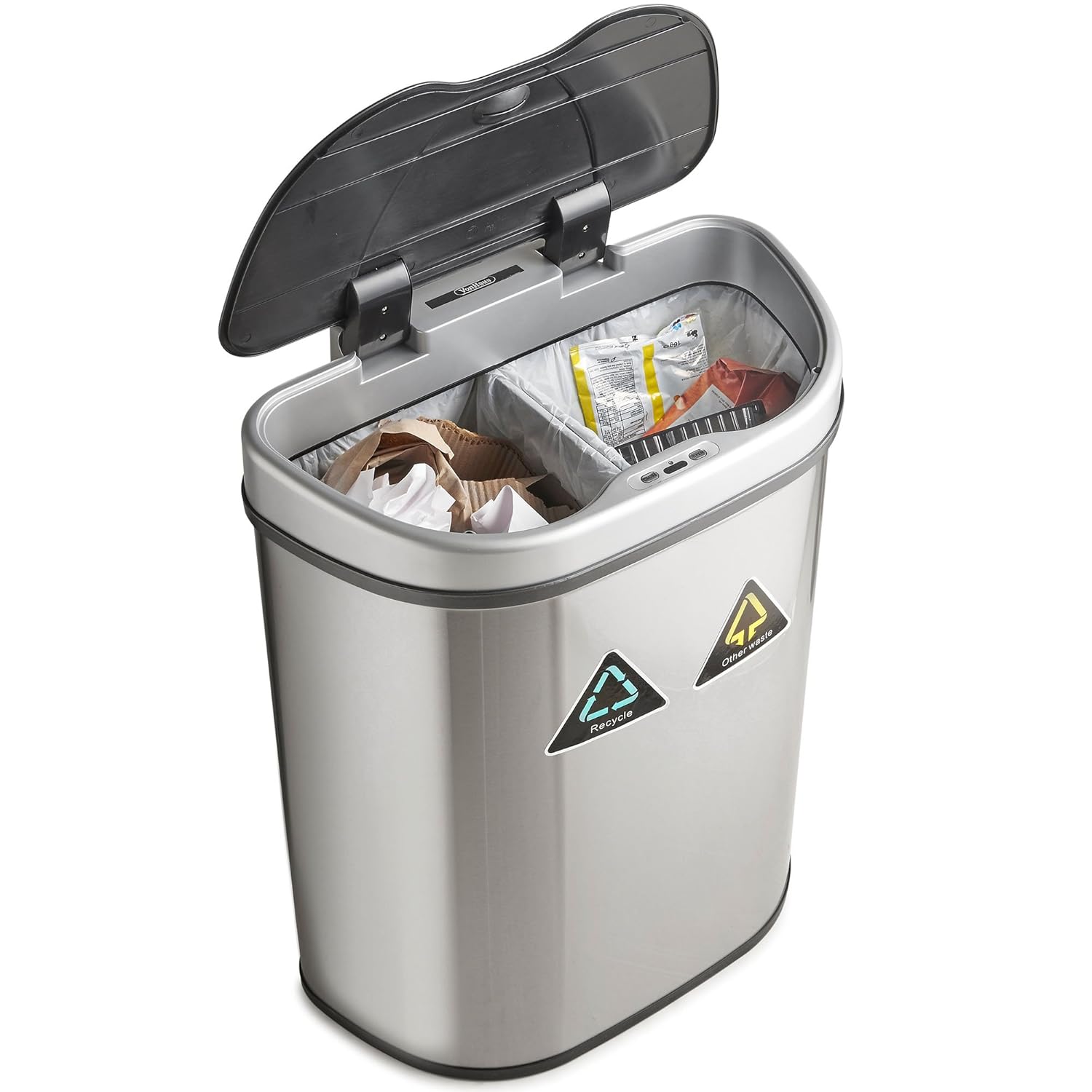 VonHaus Recycling Sensor Bin for Kitchen Waste Automatic LED Motion
