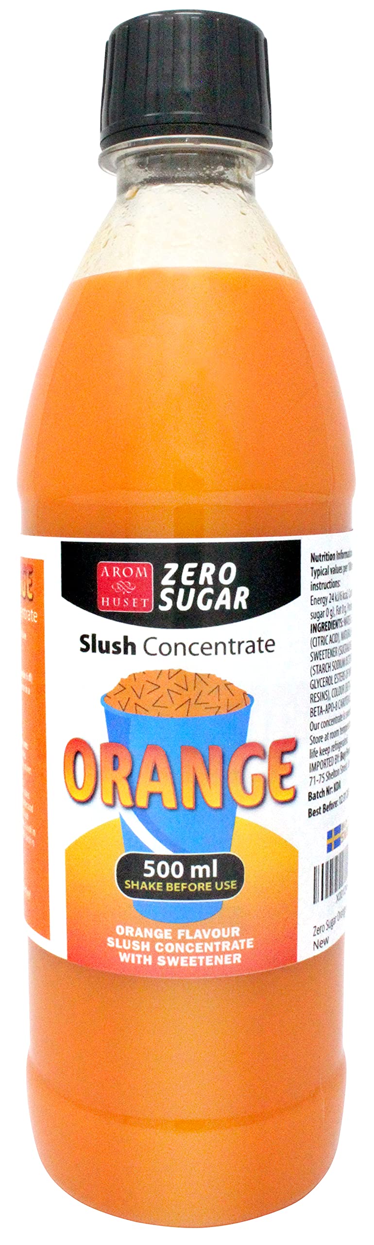 Buy Aromhuset Zero Sugar Orange Slush 500 ml Flavoured Frozen Slushie s Mix for Ice Drinks