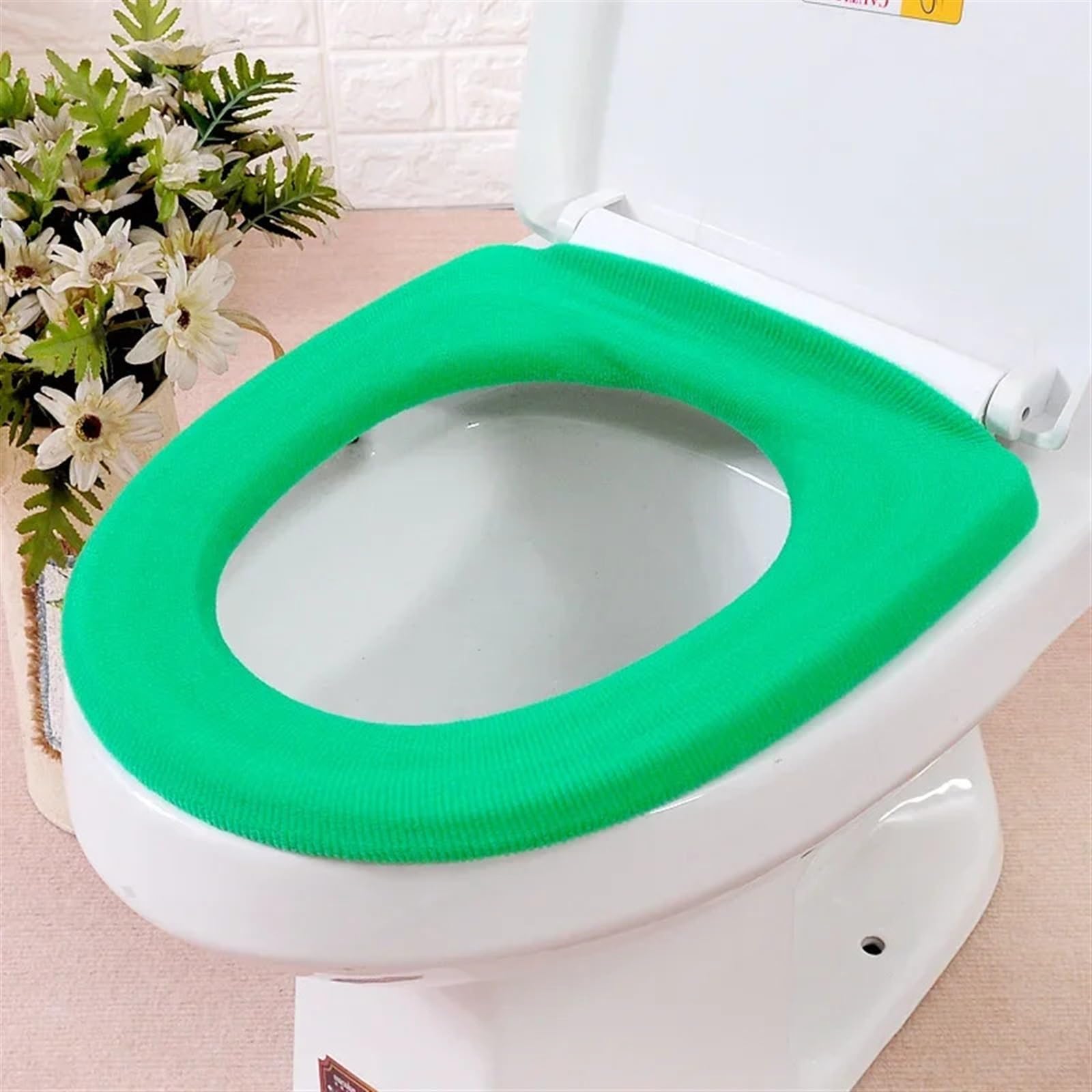Coussin de salle de bain doux en O pour lunette de toilette froide