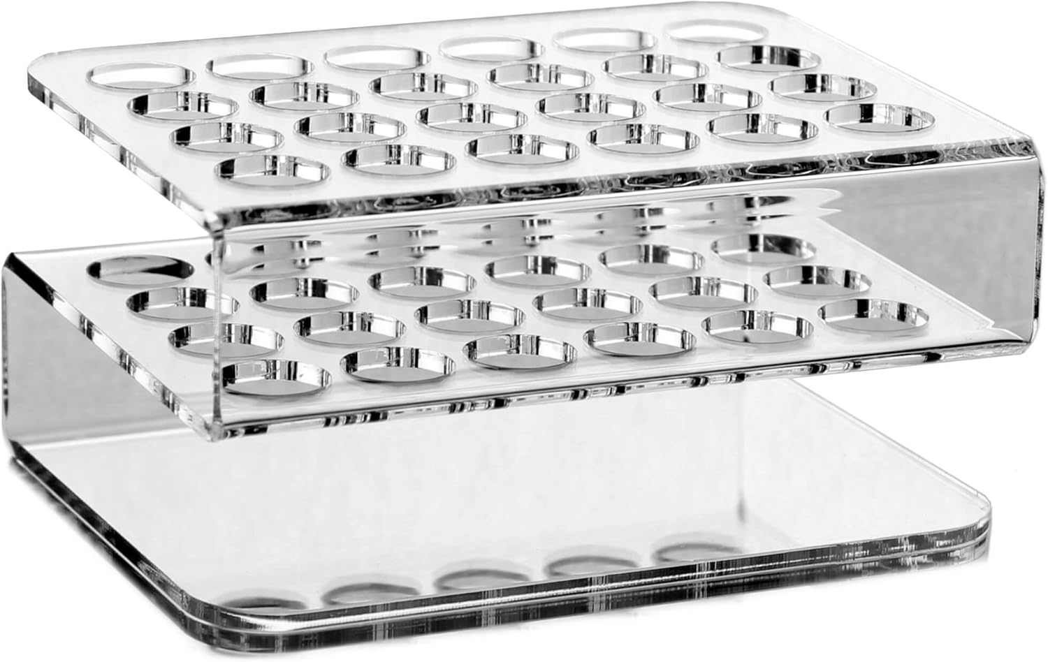 24 Hole Test Tube Holder Acrylic Clear Glass & X2713 Decoration