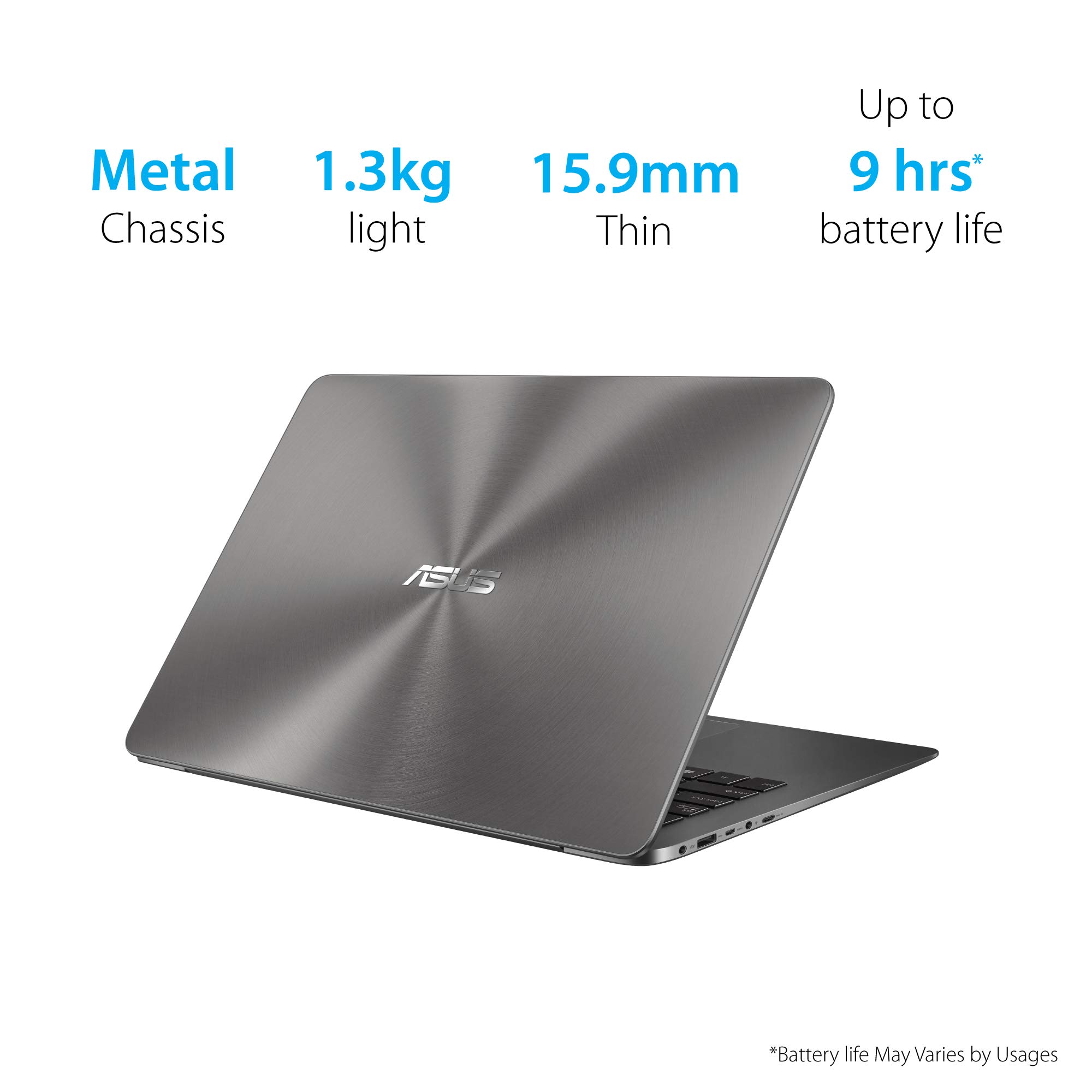 ASUS ZenBook UX430UA-GV307T Intel Core i5 8th Gen 14-inch FHD Thin 
