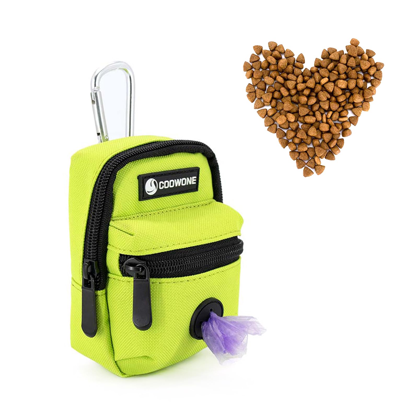 Dog Treat Pouch Dog Poop Bag Holder for Leashes, Pets Snack Container With Inner Small Bag, Puppy Supplies Perfect for Training and Walking - Hands Free Dog Waste Bag Dispenser -Dog Travel Accessories