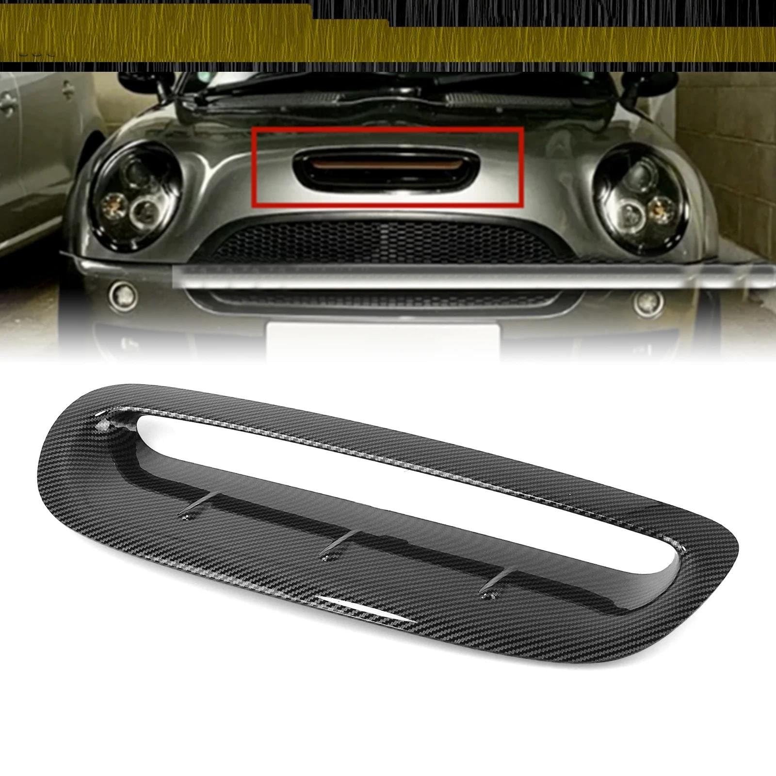 Front-Motorhauben-Scoop Für Mini Cooper S R53/R50 (2002–2006) – ABS-Kunststoff, Carbon-Look Oder Glänzend Schwarz, Direkter Austausch, Sportliches Design
