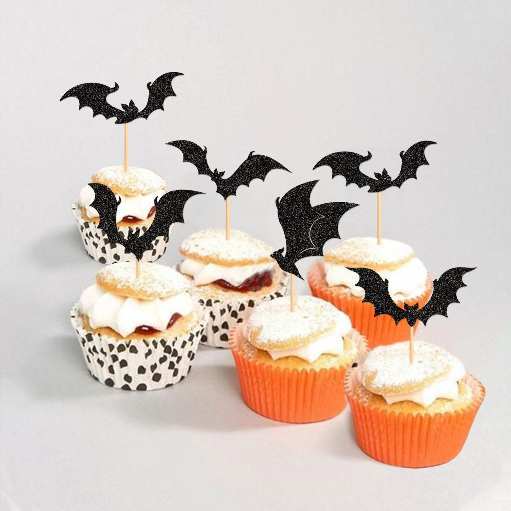 Décoration Gâteau Halloween Gothique - 28 Pièces (crânes, Roses, Plumes, Chauves-souris...) Pour Cupcakes, Desserts - Non Comestible