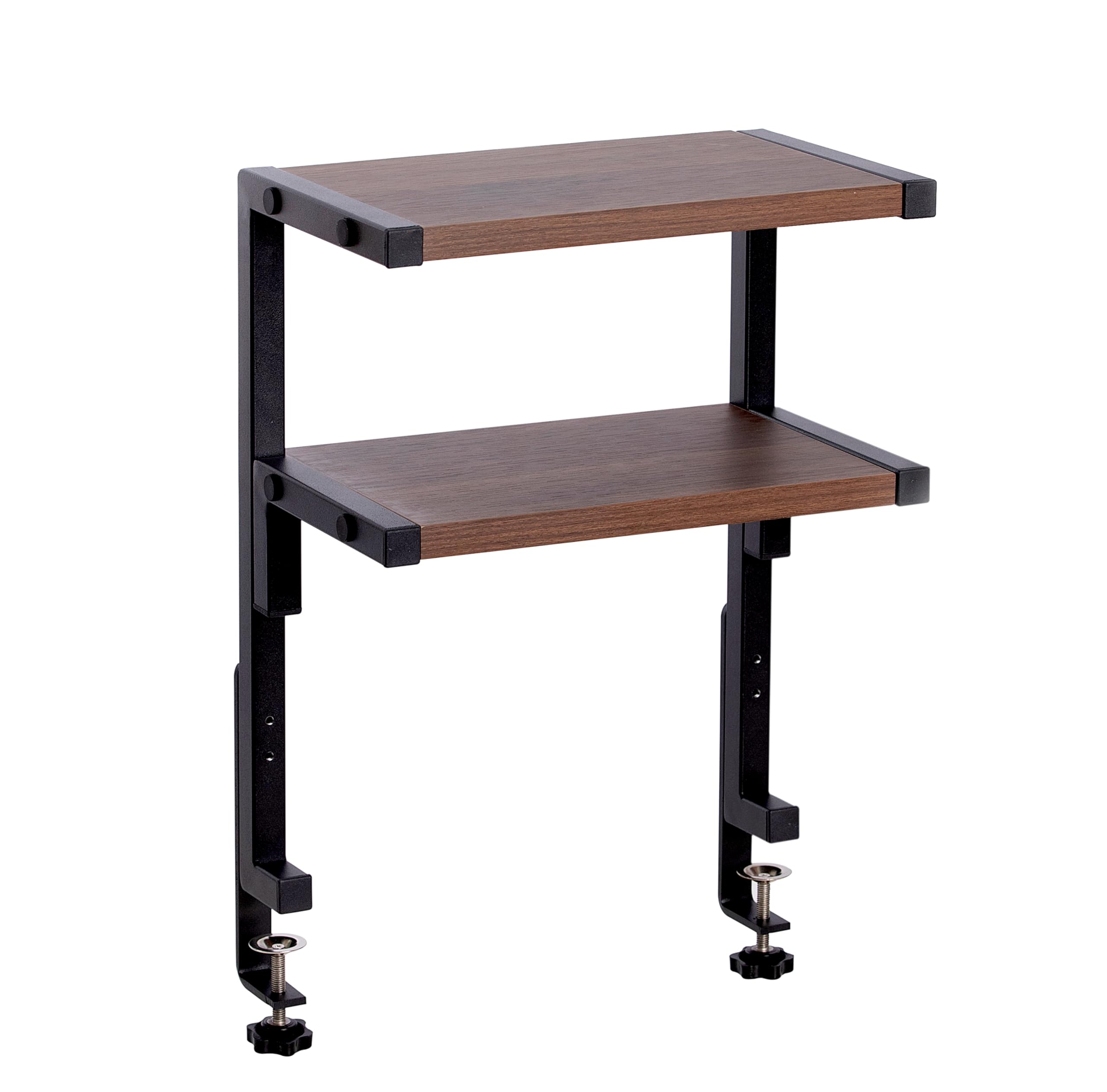 AirTaxiing Clamp on Desk Shelf 2-Tier Shelving Unit Table Organizer Above or Under Desk, Storage Tray Desk Workspace Organizers Desktop Storage Table