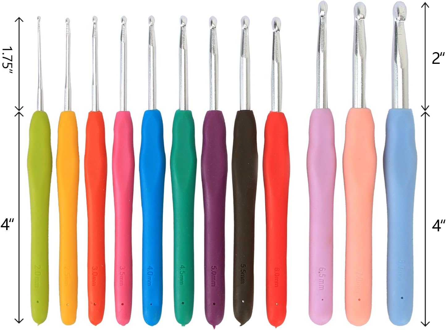 Teamoy Ergonomic Crochet Hook Set, 12 Sizes