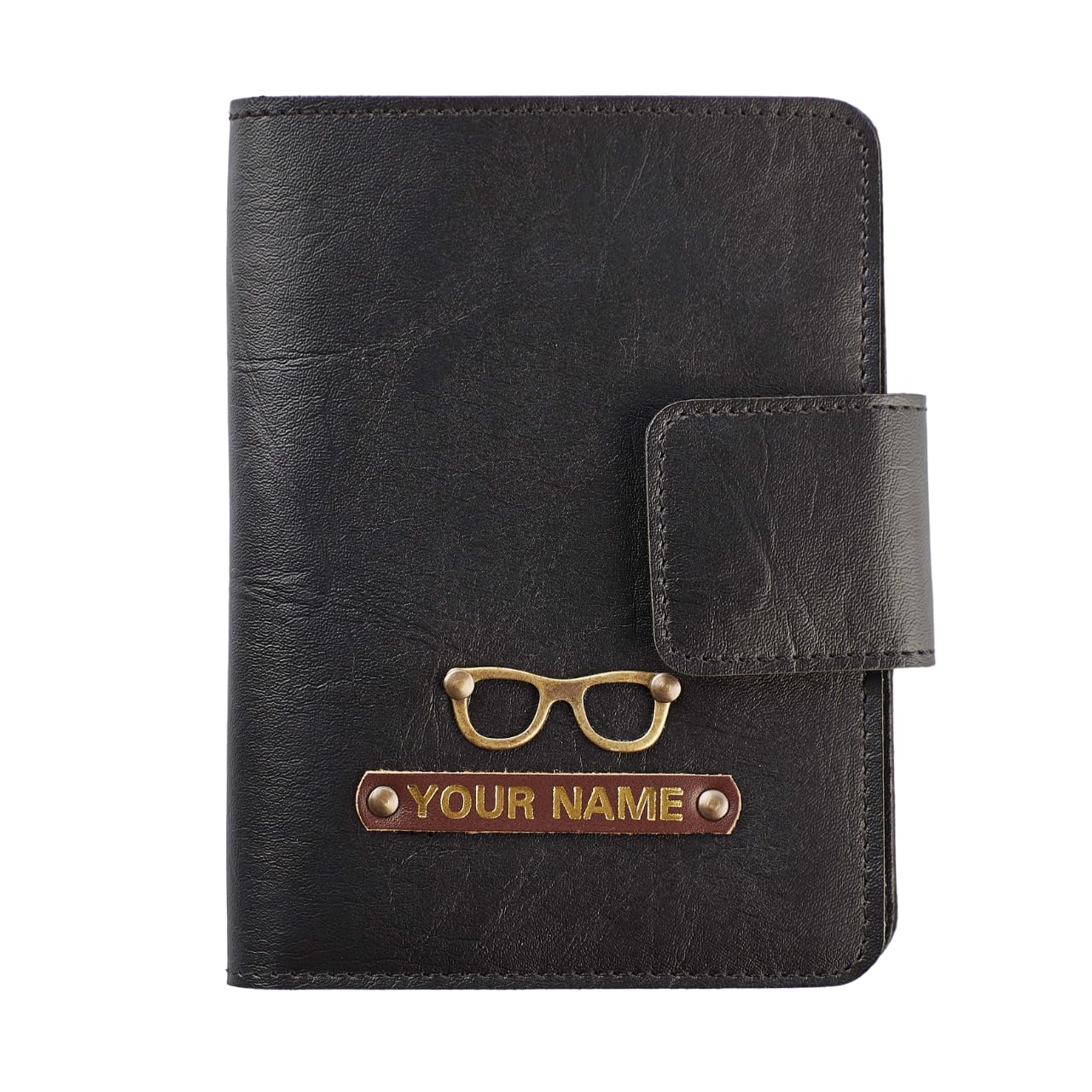 Customized PU Leather Mini Travel Wallet for Passport, Pen, Airline Ticket/Boarding Pass, Cards, Cash & Coins | Customized Passport Cover for Men & Women (Black)-image-26