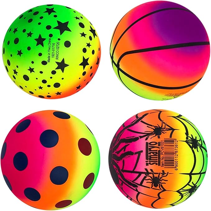 Ridecyle 6 Inch Playground Ball,Rubber Playground Balls for Kids