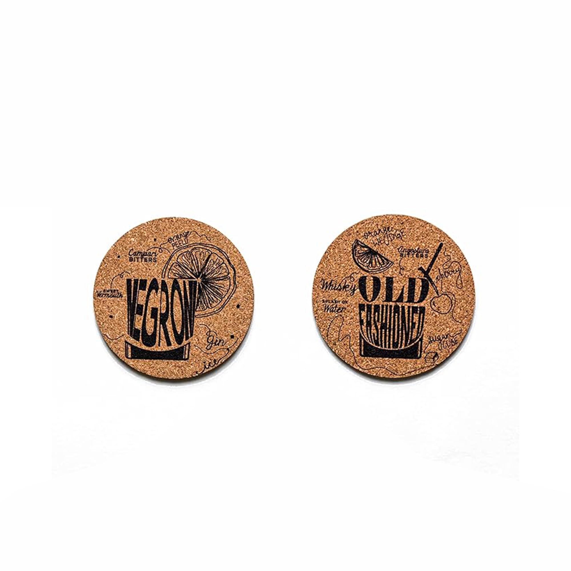 SpeedX Home Bar Essentials - Set of 2 Wooden Coasters Sustainably Harvested Wooden Wine Corks-image-19