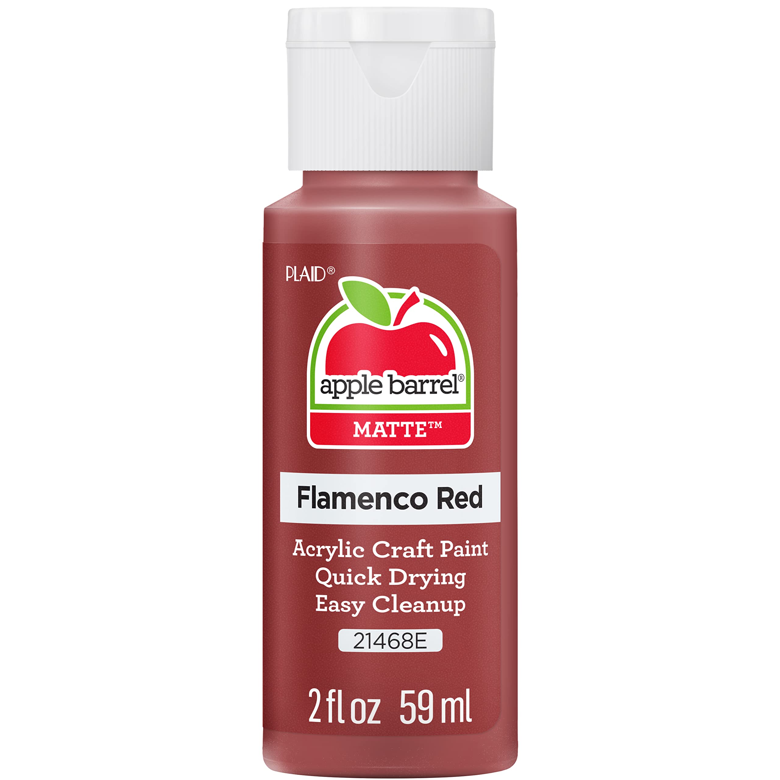 Apple Barrel Acrylic Paint in Assorted Colors (2 oz), 21468, Flamenco Red