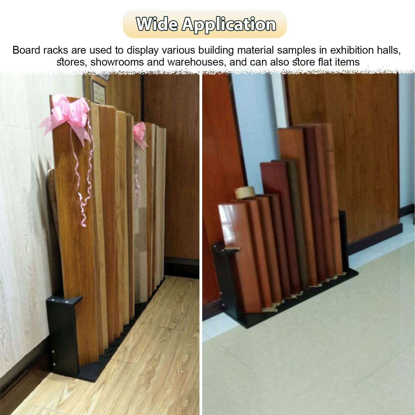 Estante de ExhibicióN de Azulejos Estante Inclinable para Muestras de Pisos de Madera, Expositor Abatible para Azulejos con 12 Ranuras de Profundidad(Slot Width-2cm (0.8"))