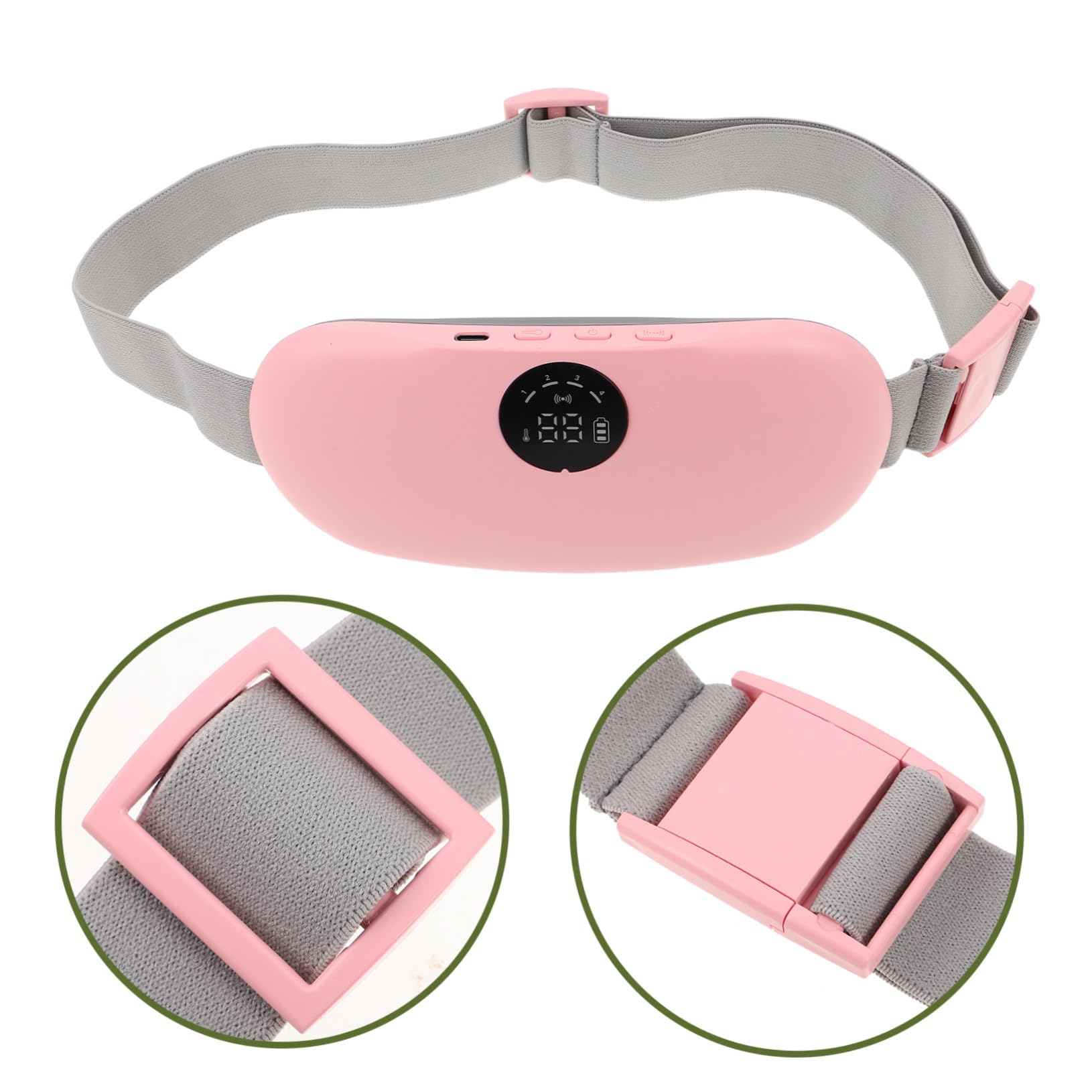 Cinturón Térmico Abdominal Eléctrico Ajustable 1 Unidad Con Calefacción Rápida y Cómodo Para Aliviar Cólicos Menstruales y Lumbar Durante La Menstruación