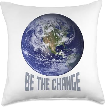 Inspirational Be The Change Throw Pillow