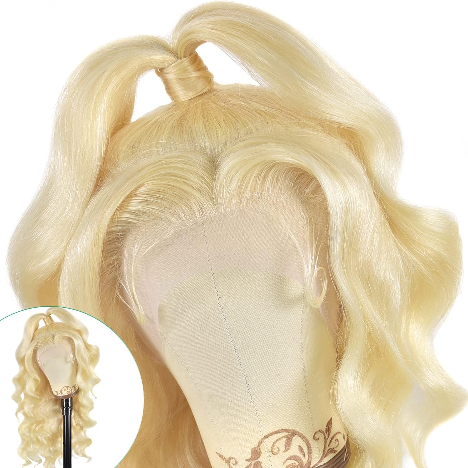 613 Lace Front Wig Human Hair 13x4 Body Wave Blonde Lace Front Wigs Human Hair 180% Density 613 HD Lace Frontal Wig Pre Plucked With Baby Hair 38 Inch