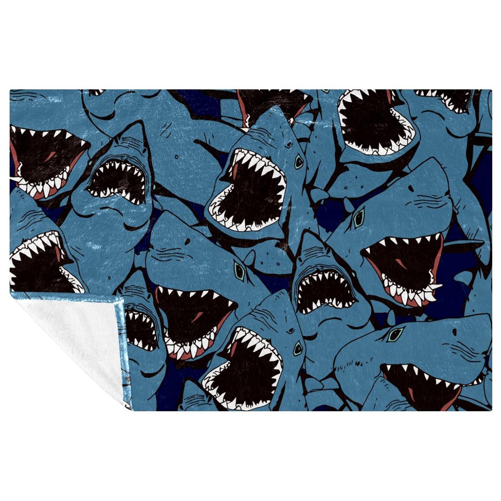 Couverture ocean et requins pour pique-nique camping et plage