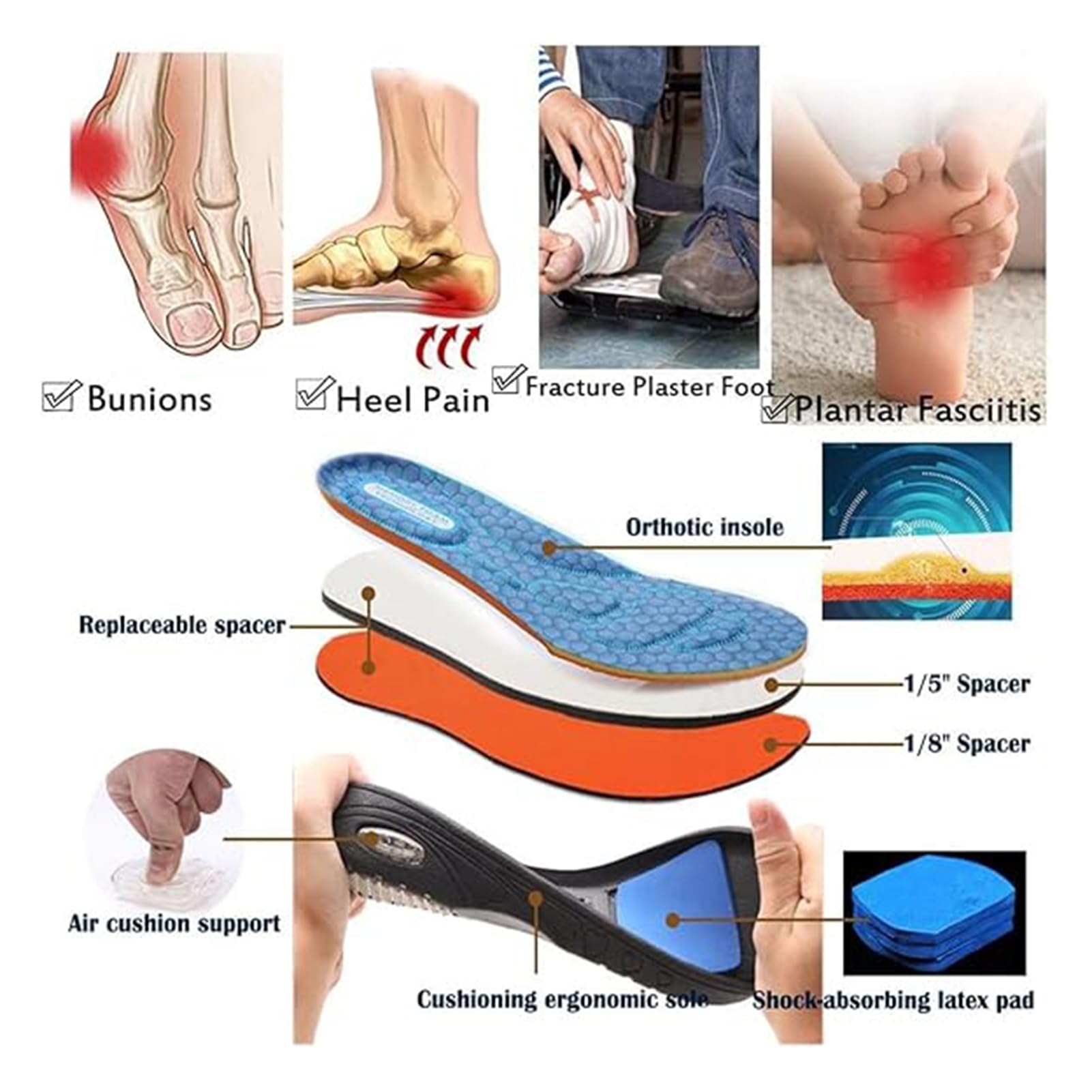 Scarpe per Diabetici Uomo Donna Chiusura Scarpe Terapeutiche Scarp Alluce Valgo Ammortizzazione Ad Aria Scarp Casual Fascite Plantare Piedi Gonfi per Anziani Piedi Artritici