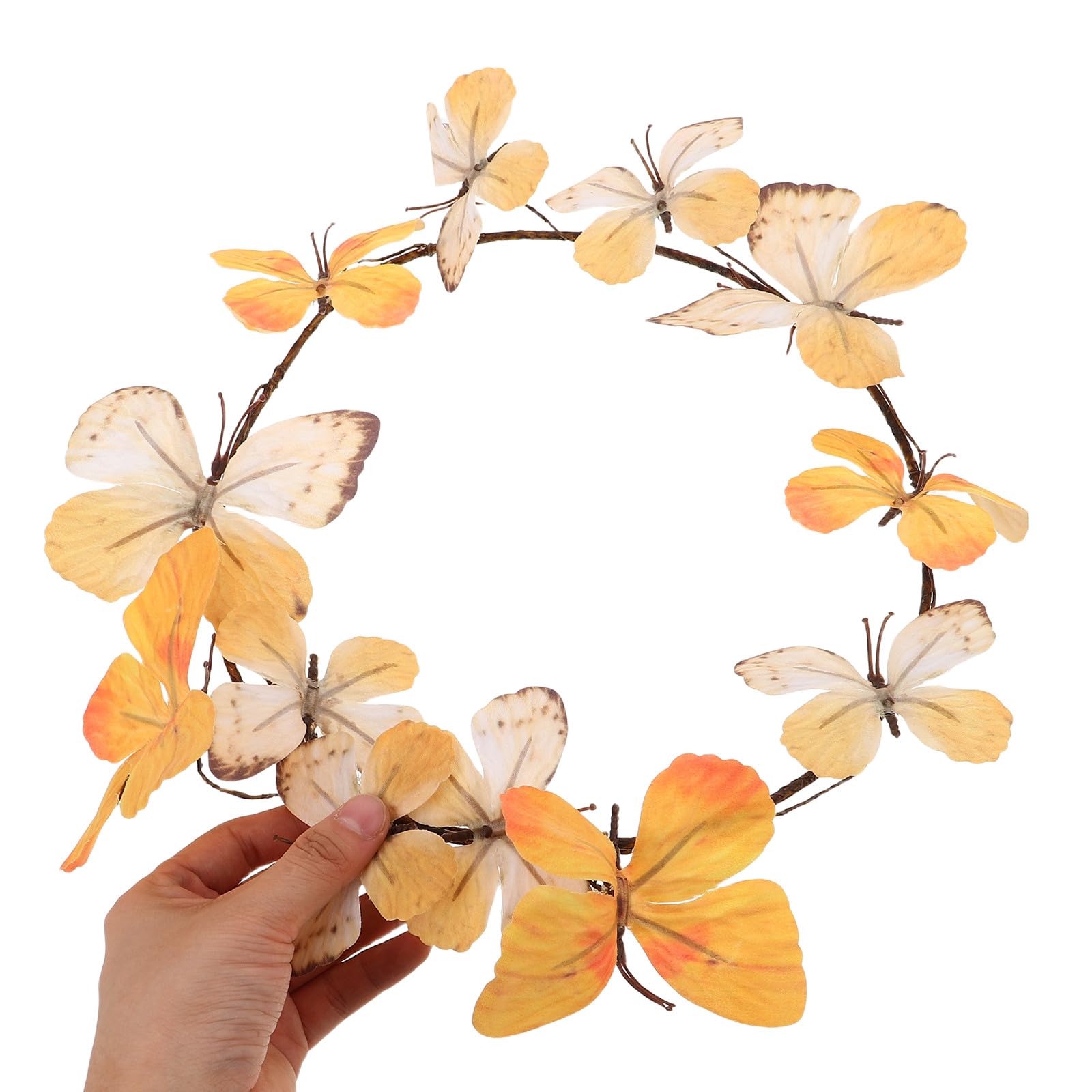 POPETPOP Guirnalda de Enredaderas Artificiales 12 Mariposas y Ramas Secas, Ligera Mantenimiento, Adecuado para Decoración de Oficinas y Temporada de Flores, Paquete de 3 Piezas