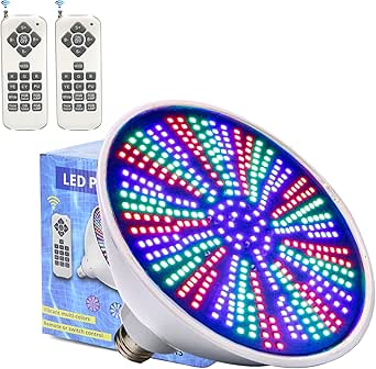 120V 50W LED Color Changing Pool Lights for Inground Pool, Swimming Pool Light Bulb with Remote, E26 Replacement Underwater Pool Lighting for Pentair and Hayward Light Fixtures