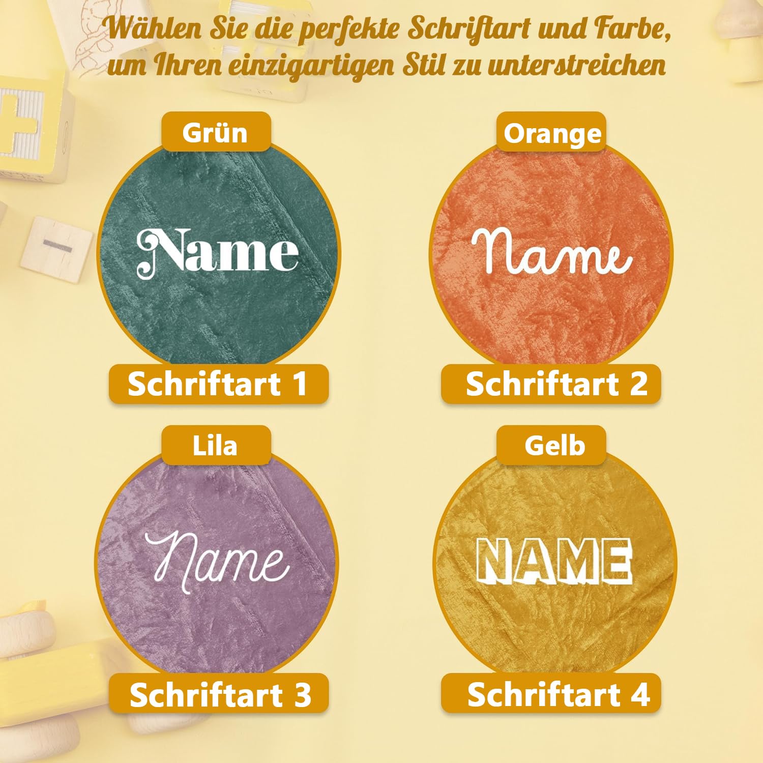 Babydecke Personalisiert mit Namen und Wunschtext – Flauschige Kuscheldecke aus Hochwertigem Flanell – Perfekt für Babys – Pflegeleicht und Individuell Gestaltbar