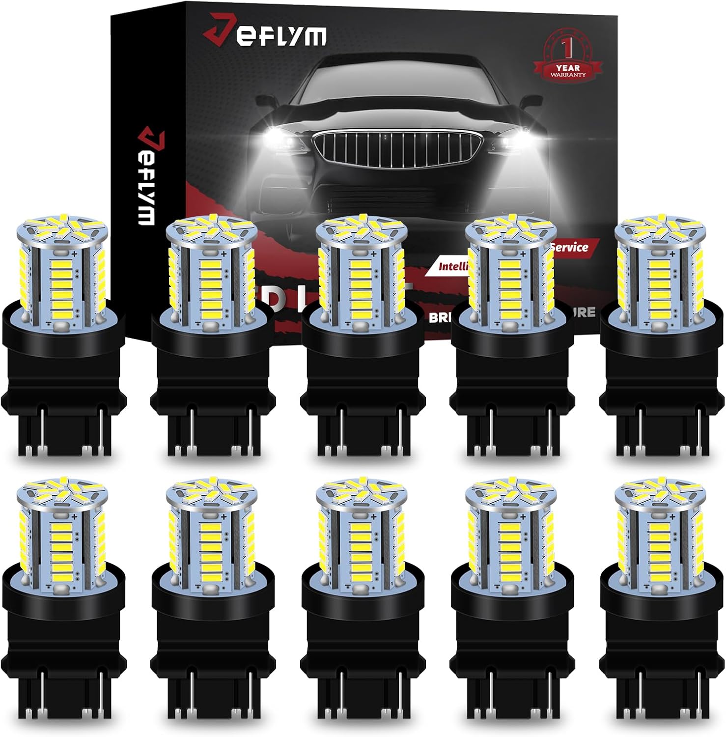 JEFLYM 3157 Led Bulb, 12V DC 4157 T25 3156 3056 Non