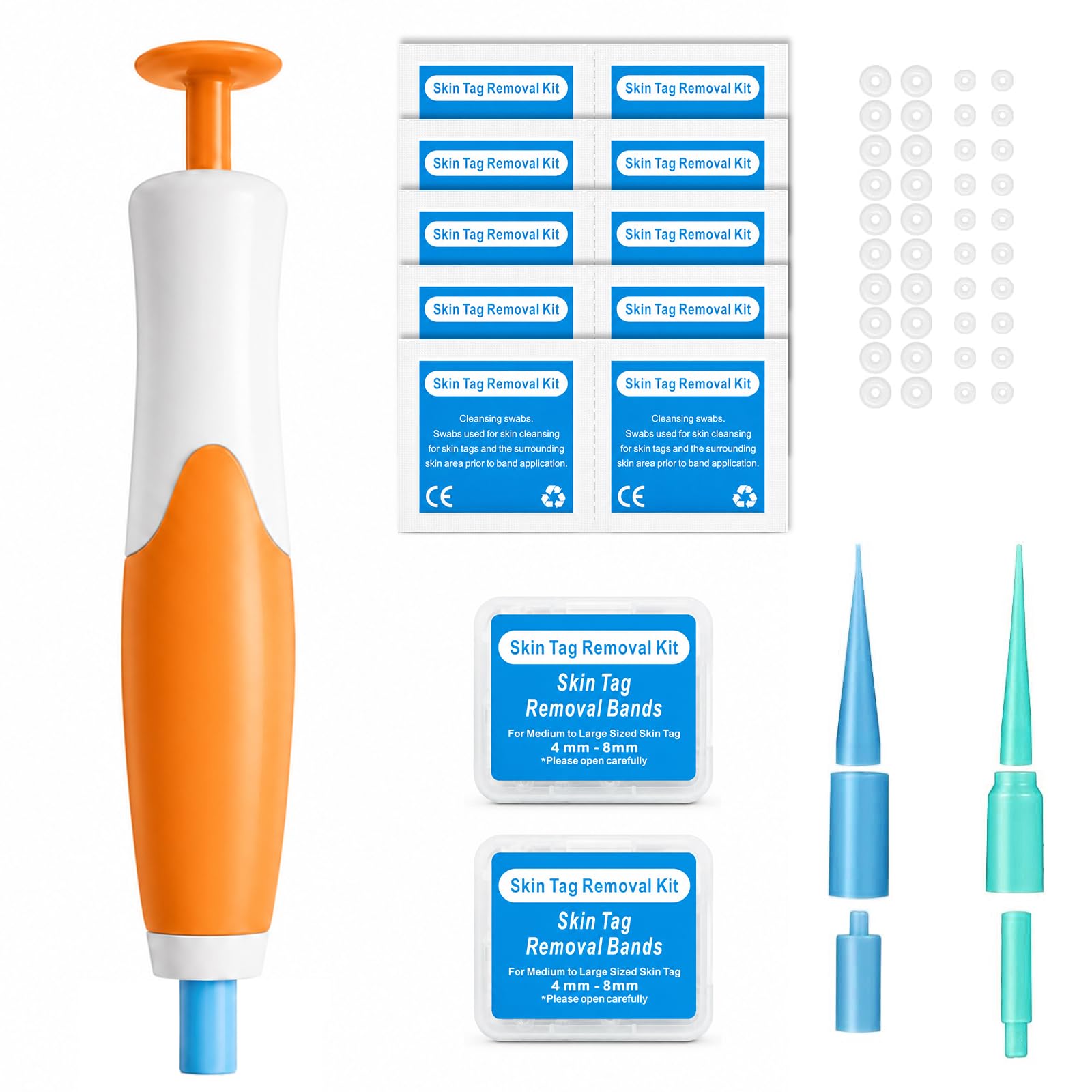 Skin Tag Remover Device for Face & Body, Portable Skin Tag Removal Kit with Dual-Size Bands & Precision Tip, Easy One-Button Operation, Lightweight for Home & Travel, Men & Women