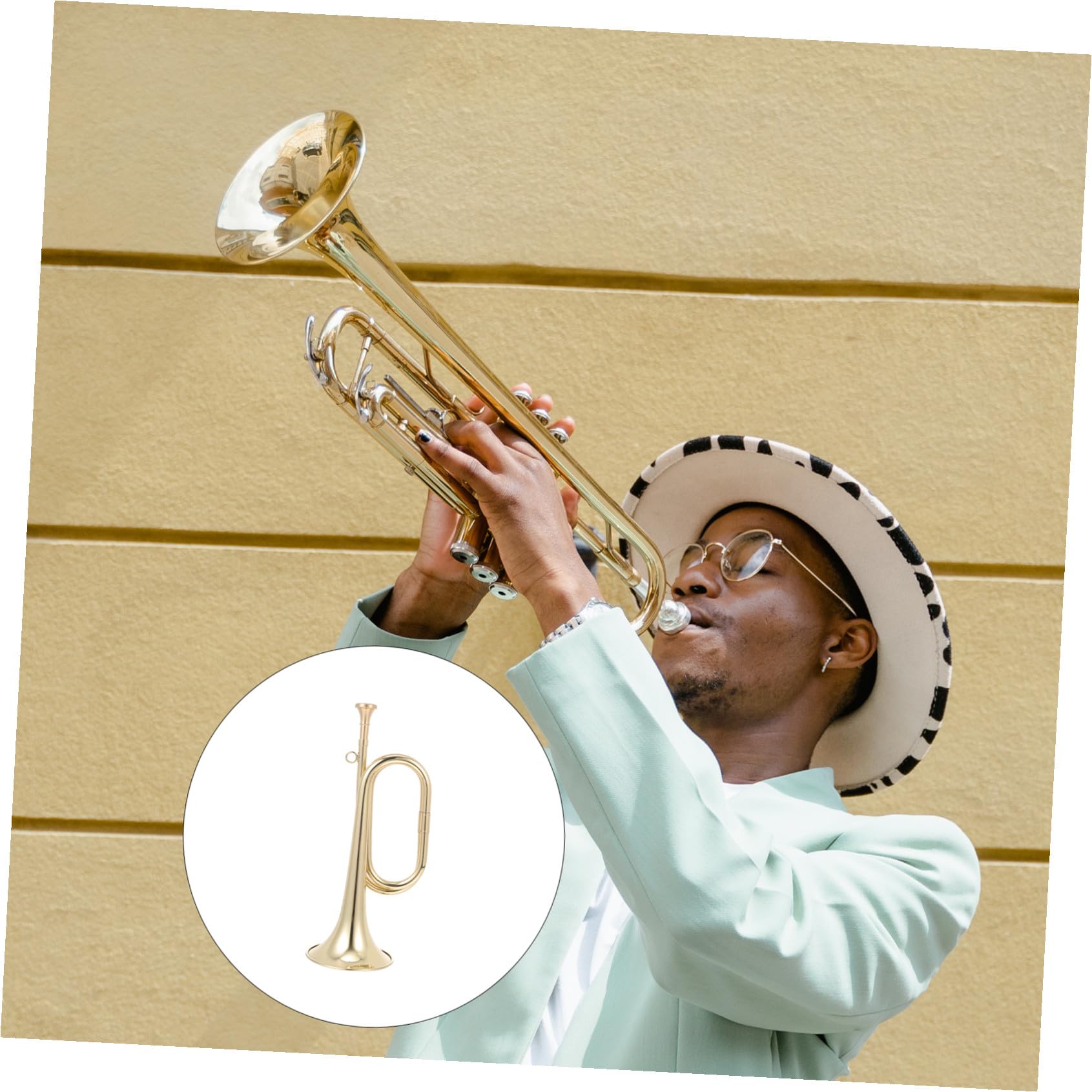 iplusmile Tromba in Ottone Resistente per Strumento Musicale Professionale per Principianti Uso Scolastico e Performance