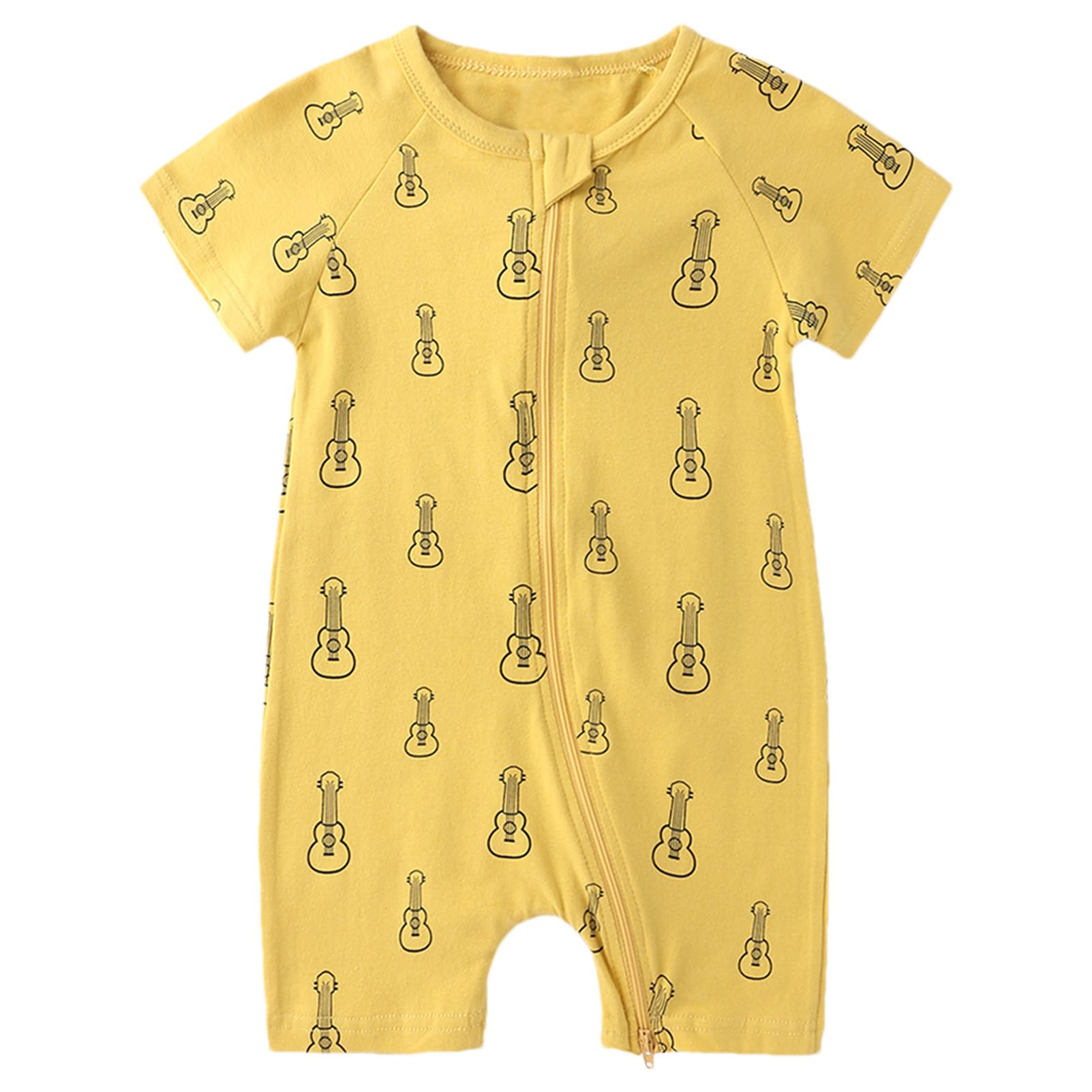 amropi Bebé Niño Dinosaurio Monos Pack de 3 Pijama Cremallera Mameluco Manga Corta Peleles