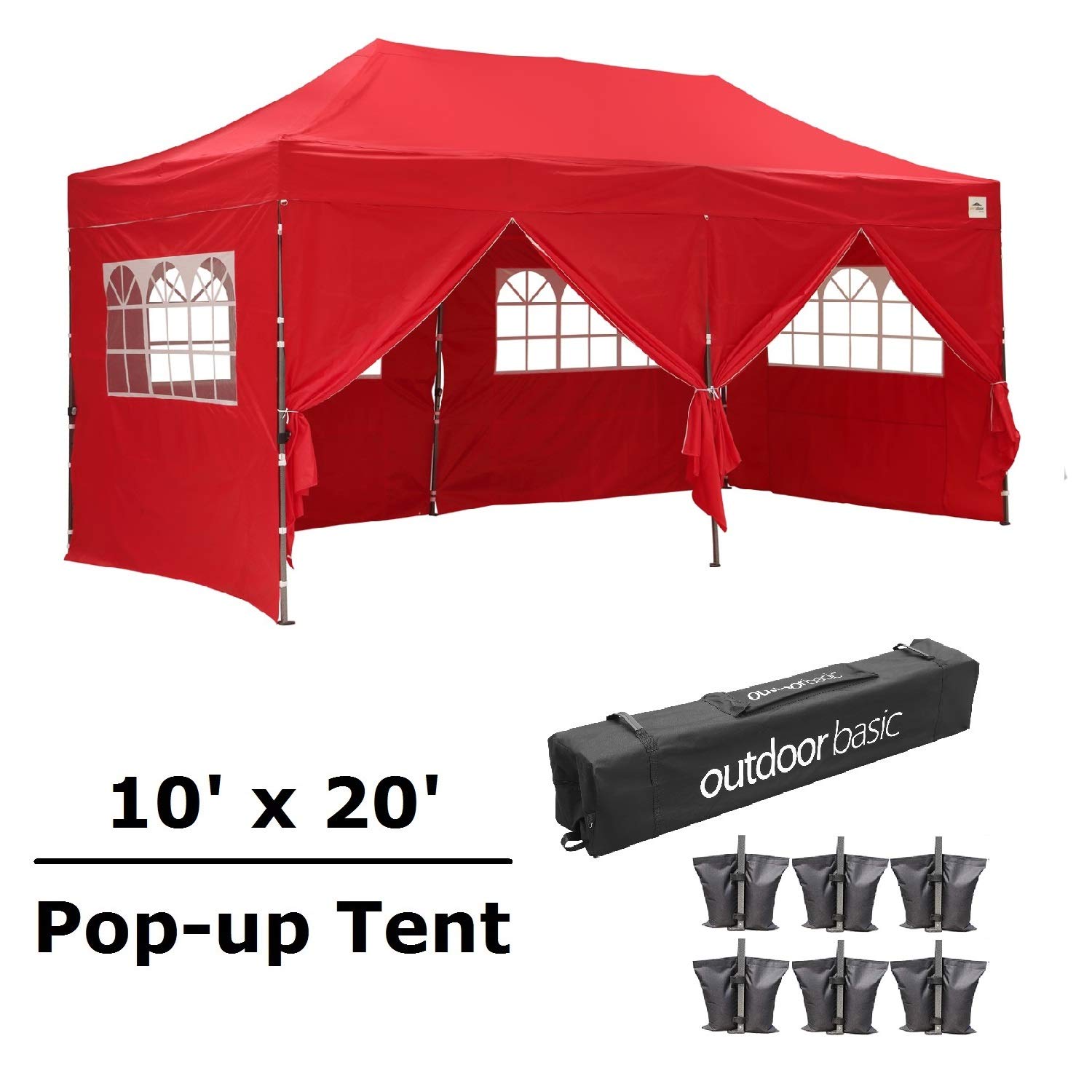 Buy Leisurelife 100 Waterproof Pop up Canopy Tent 10x20ft With 6
